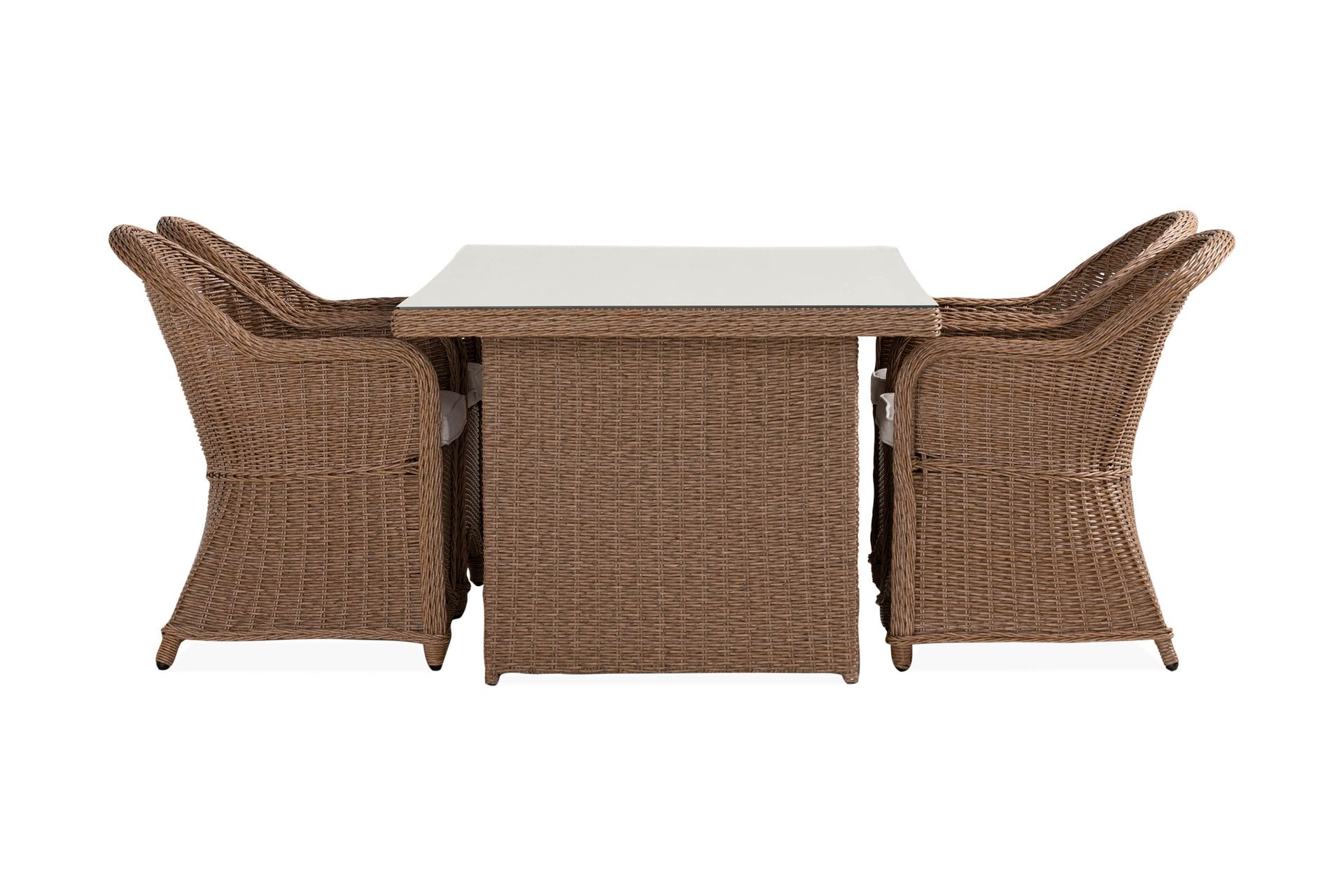 marcus matgrupp 200 + 4 light fåtöljer m dyna - natur