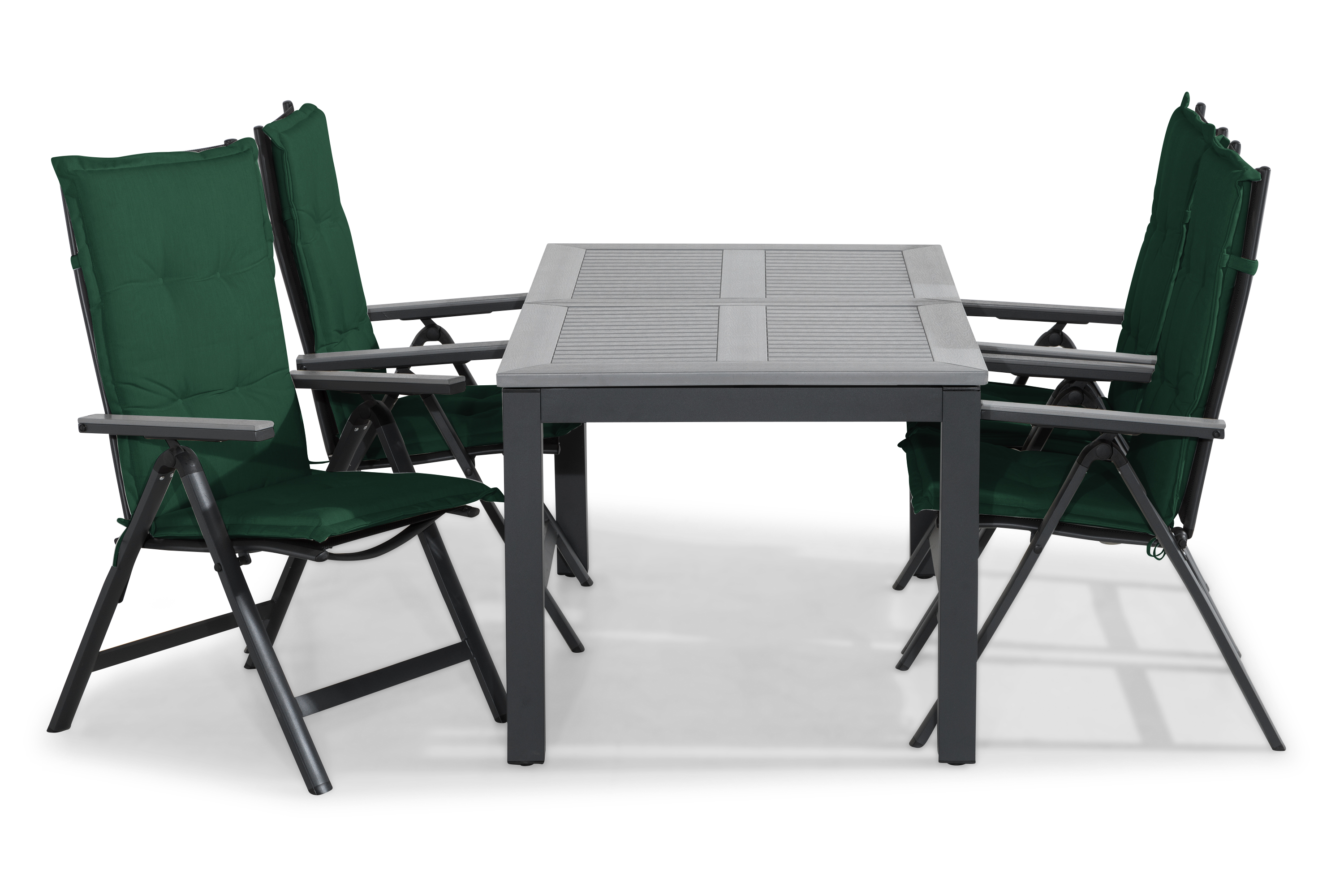 matgrupp utomhus monaco 152-210x90+4 monaco light positionsstol dyna - svartgrågrön