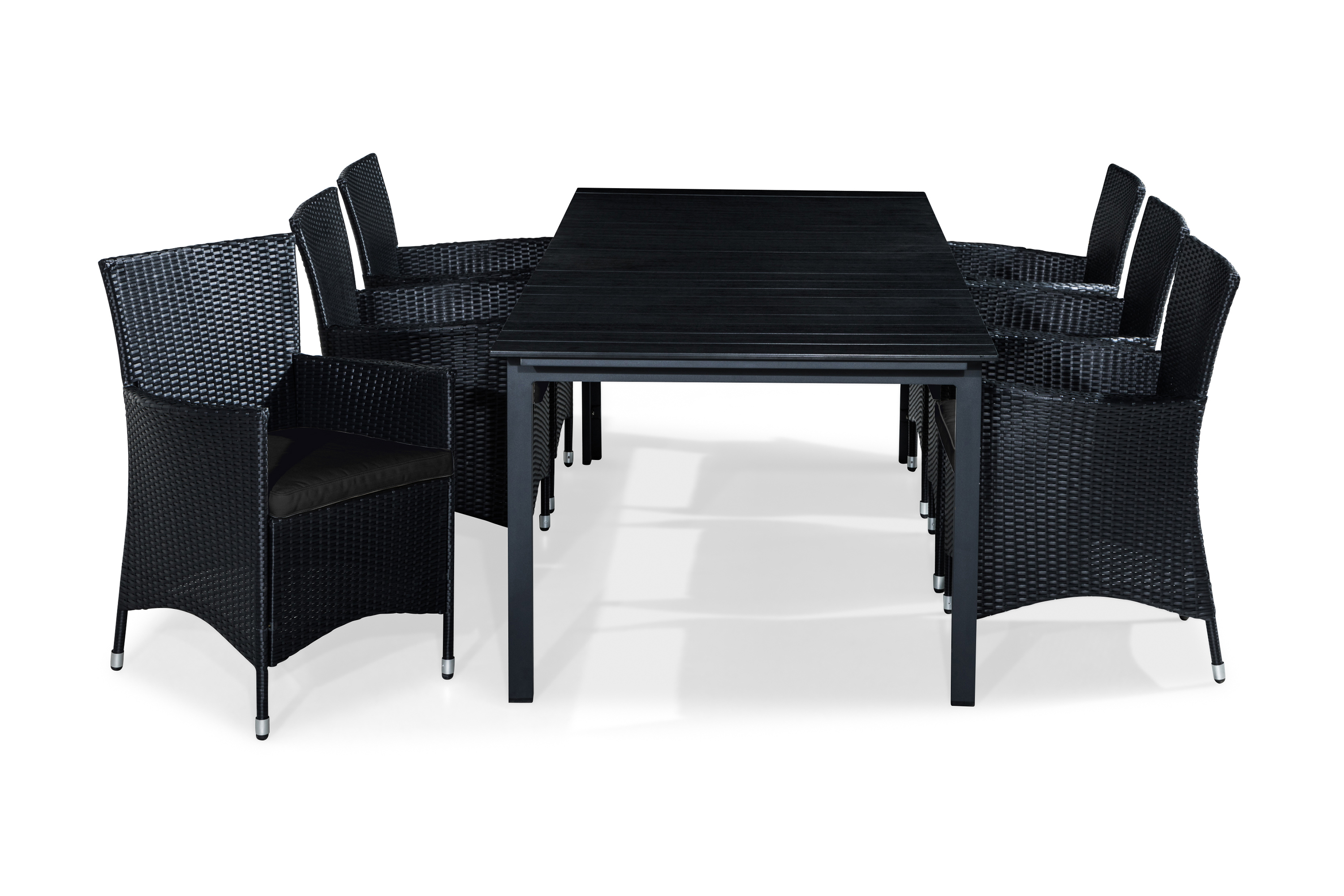 Matgrupp Utomhus Tunis 220-280x90 6 Thor Fåtölj m Dyna SvartSvart