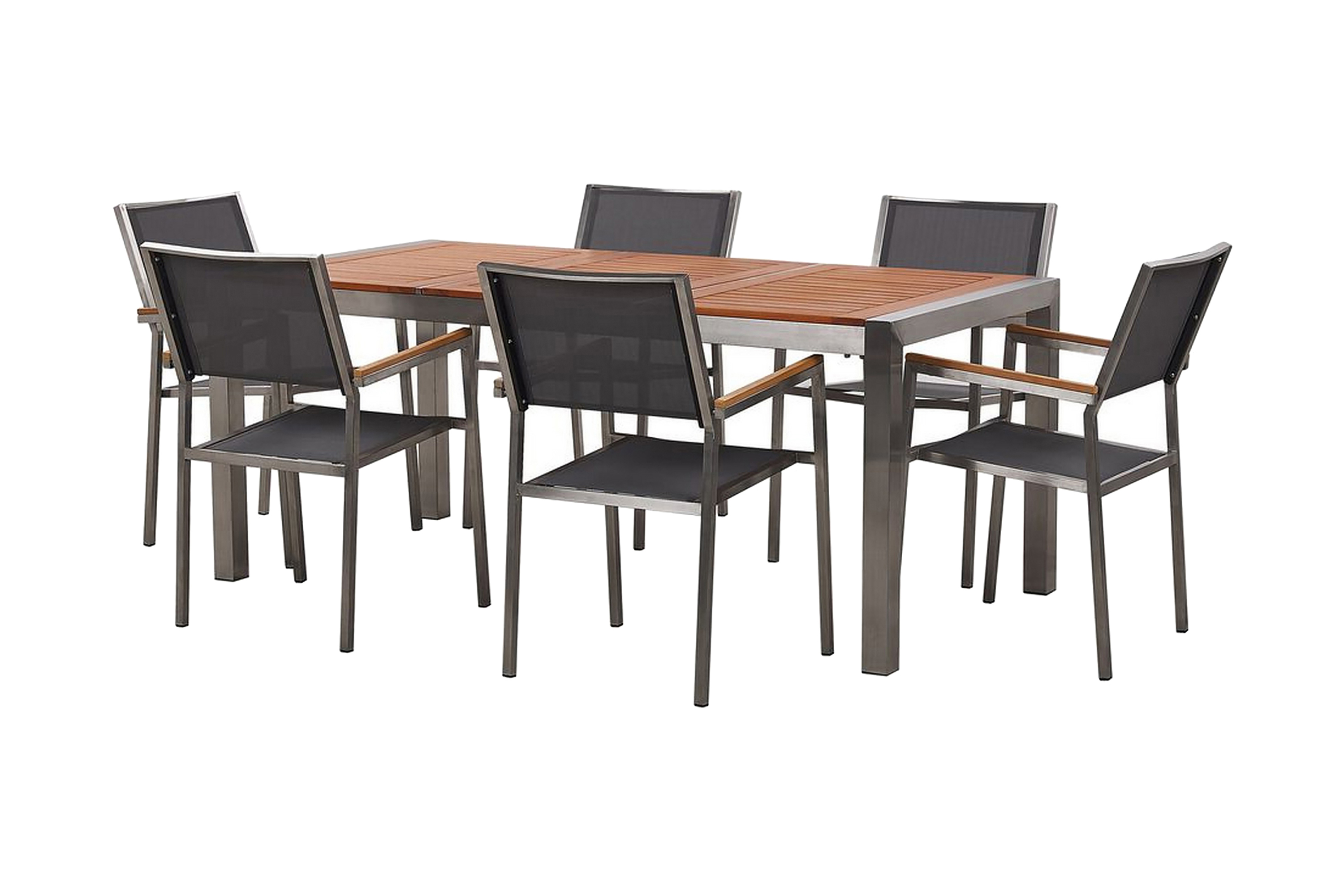 matgrupp utomhus vickelsbo + 6 rottingstolar - brun