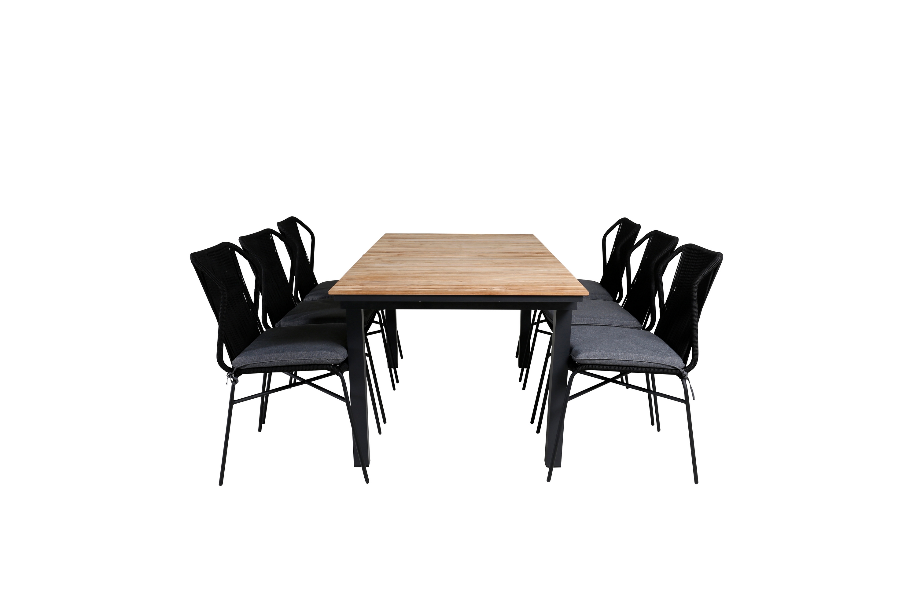 Mexico Förlängningsbar Matgrupp Utomhus 160cm 6 Julian Stolar Brun/Svart