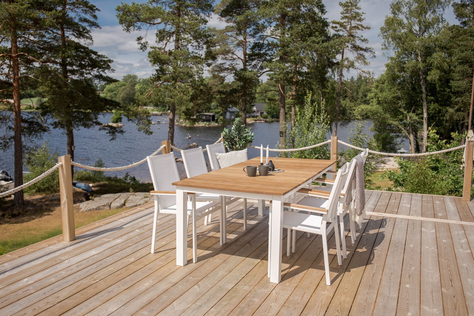 mexico matgrupp 200cm + 6 texas karmstolar svart/grå - svart/grå