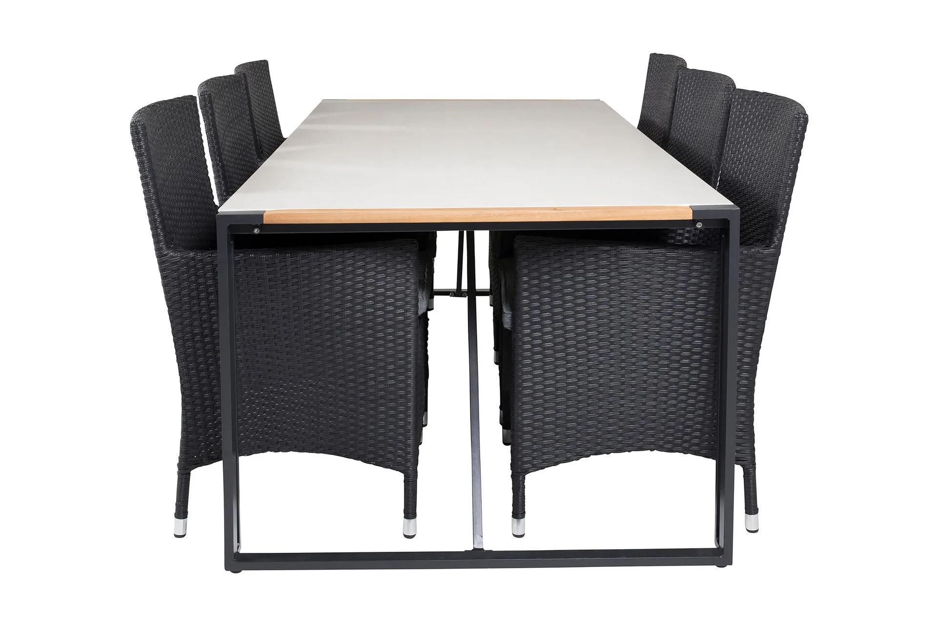 Texas Matgrupp Utomhus 200cm + 6 Malin Karmstolar - Natur