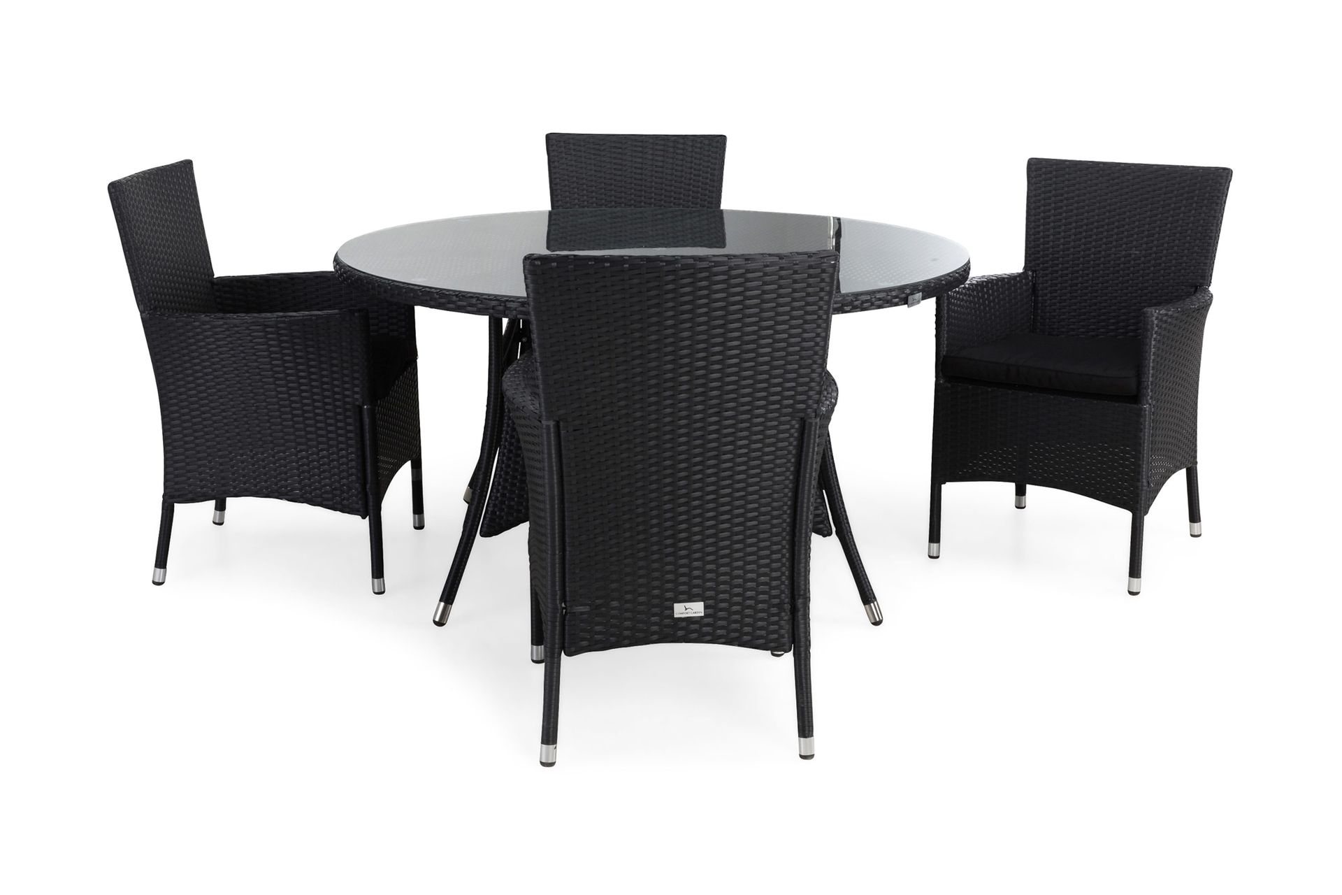 Thor Matgrupp &Oslash;140 + 4 Thor F&aring;t&ouml;lj m Dyna - Svart/Svart/Svart