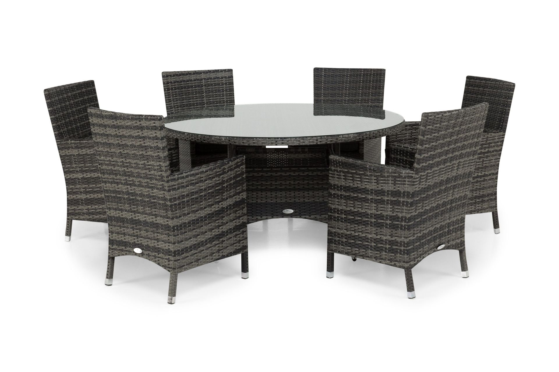 thor matgrupp ø140+6 thor stolar - grå/grå