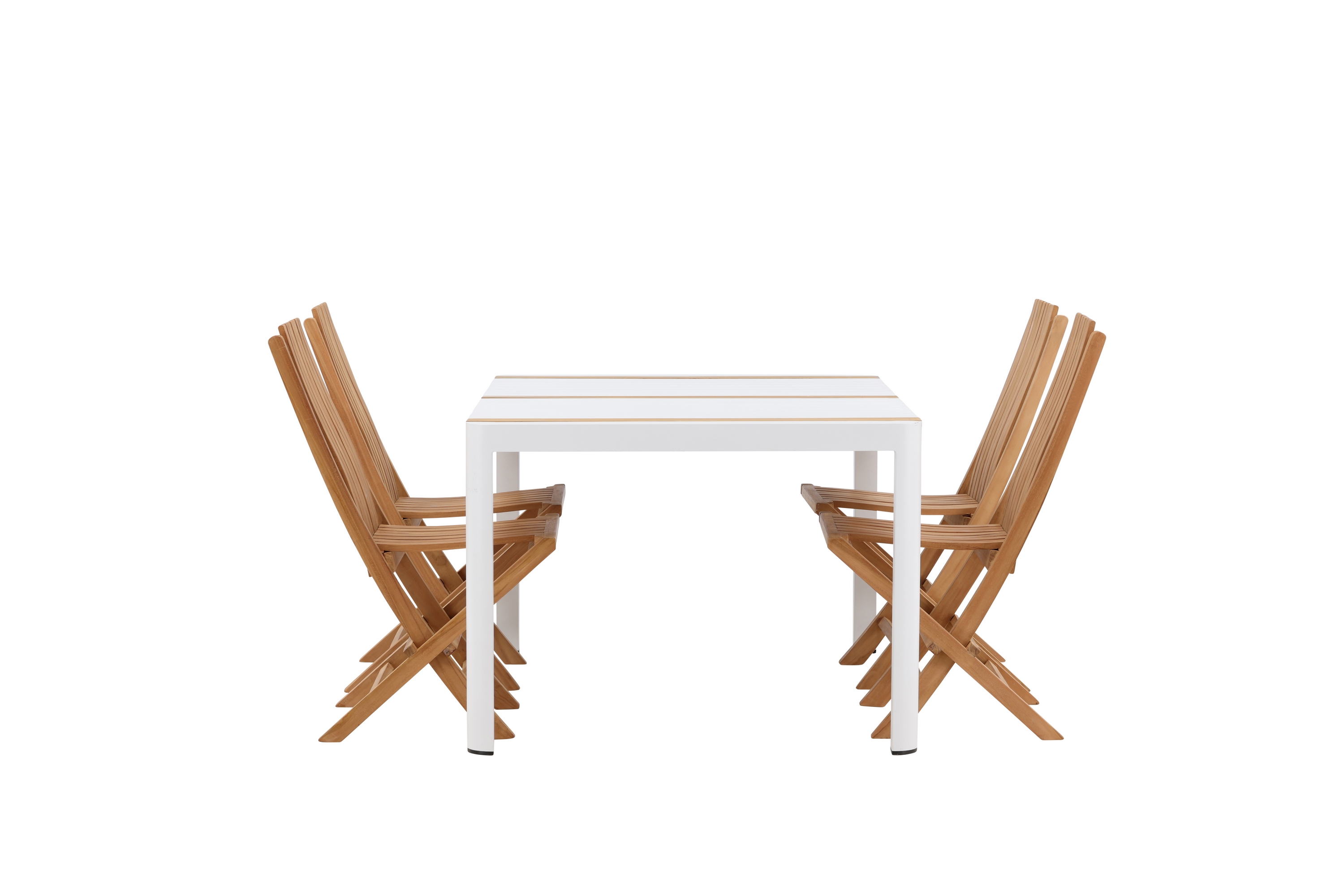 Togo Matgrupp Utomhus 150x100 cm 4 Ghana Hopfällbar Stol Vit/Brun