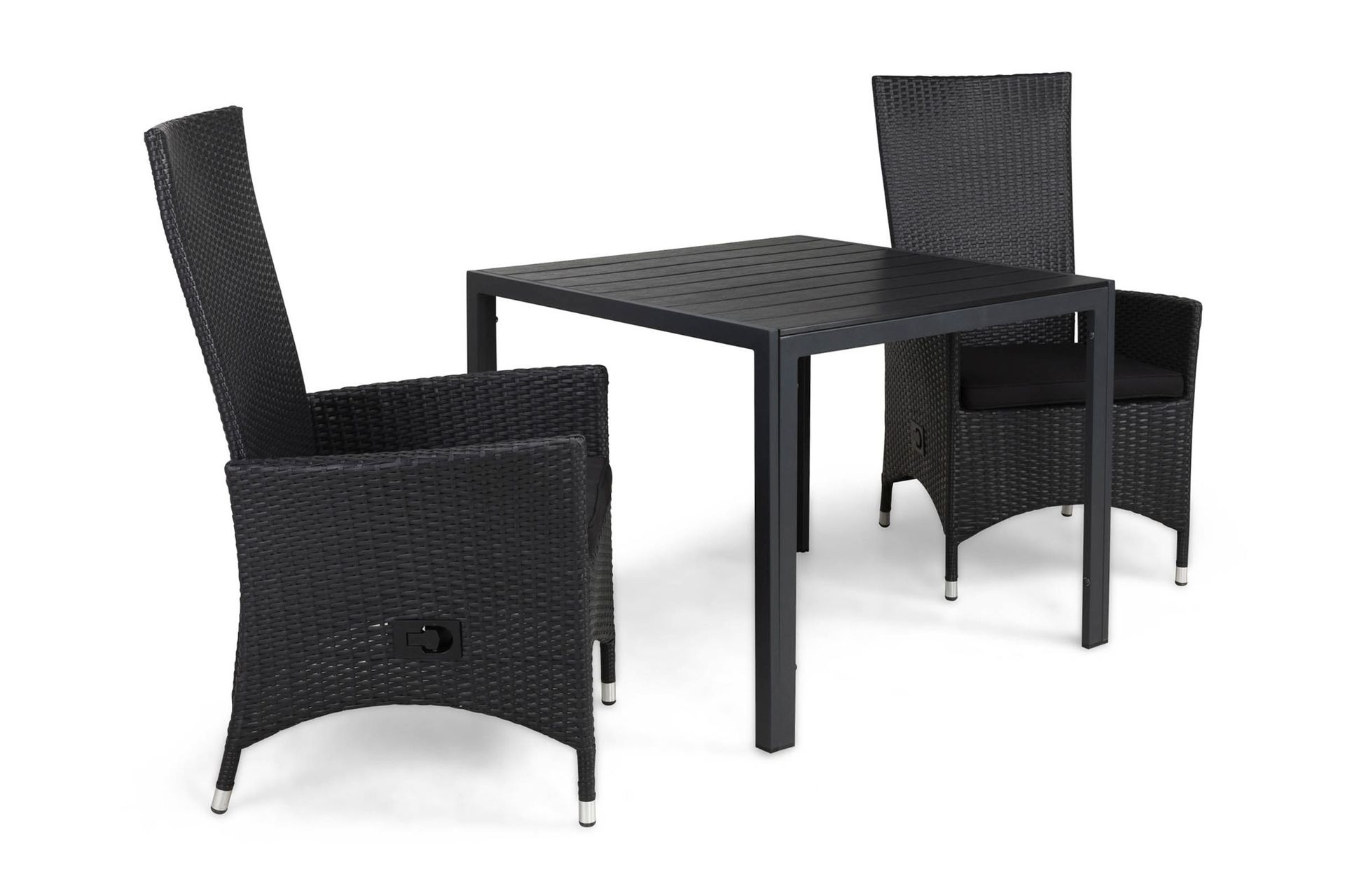 Tunis Matgrupp Utomhus 90 + 2 Jenny St&auml;llbar F&aring;t&ouml;lj m Dyna - Svart/Svart/Svart