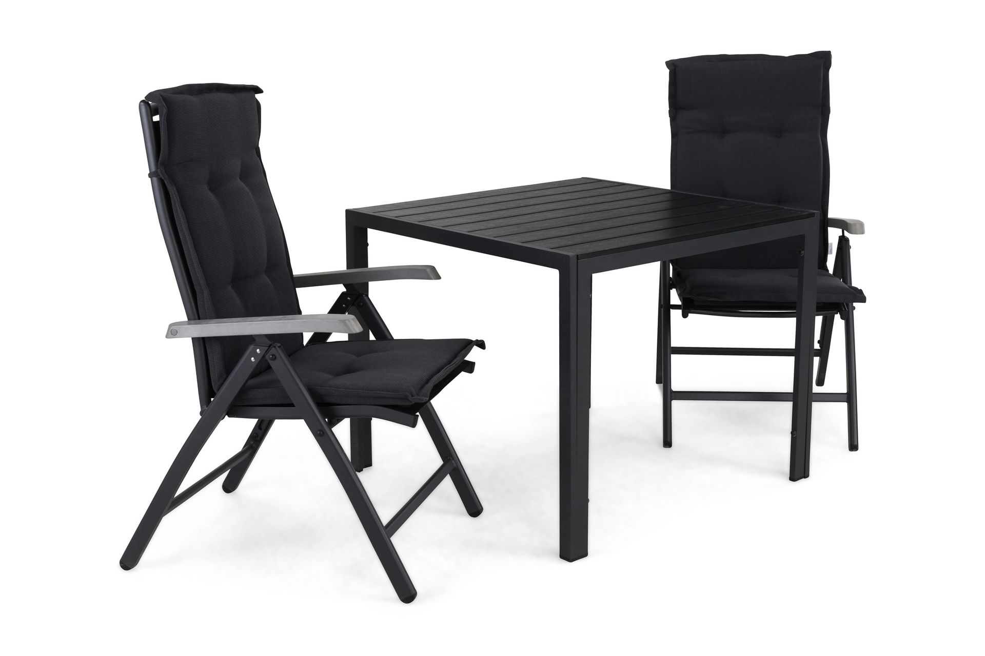 Tunis Matgrupp Utomhus 90 + 2 Monaco Lyx Positionsstol m Dyna - Svart/Svart/Gr&aring;