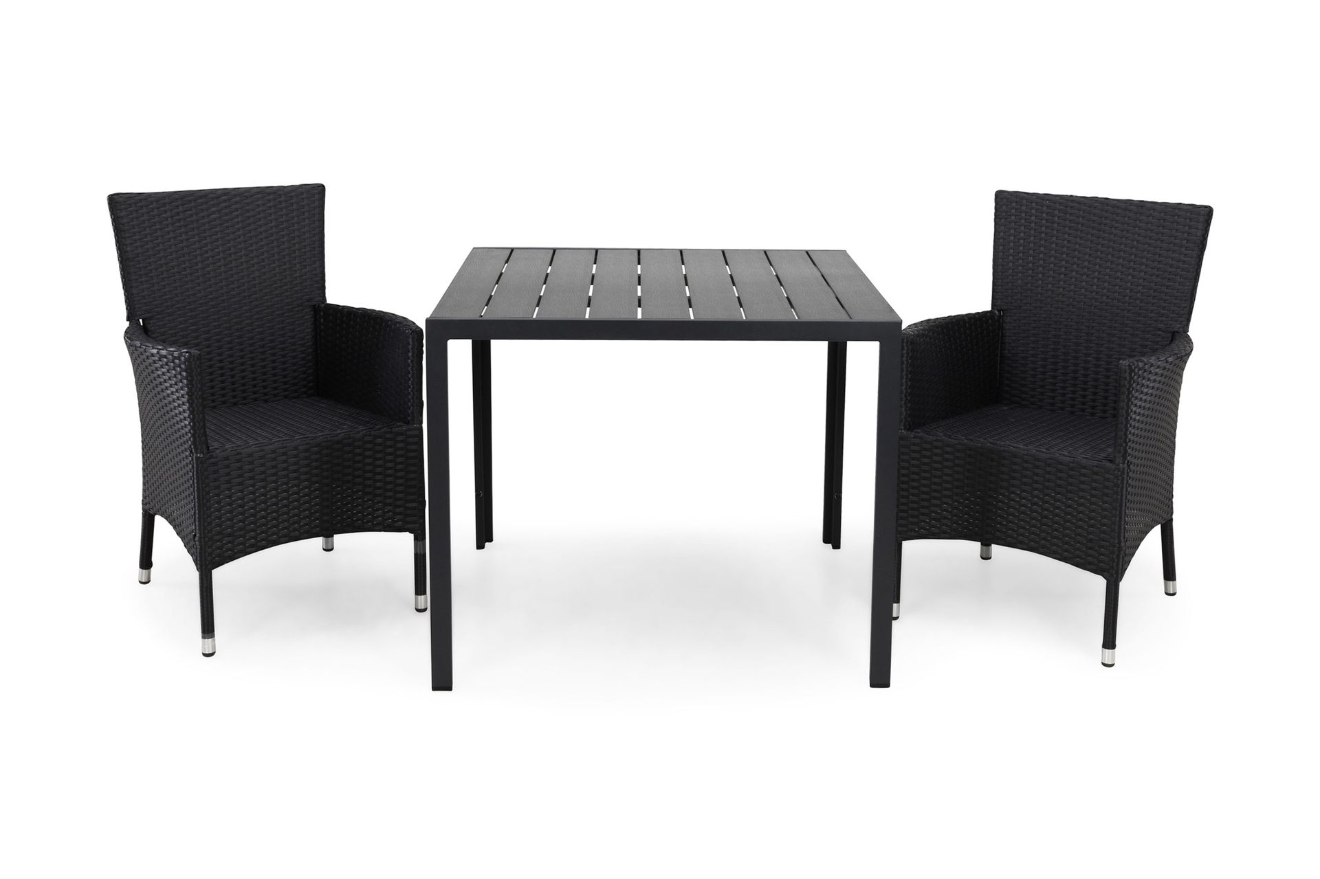 Tunis Matgrupp Utomhus 90 + 2 Thor F&aring;t&ouml;lj - Svart