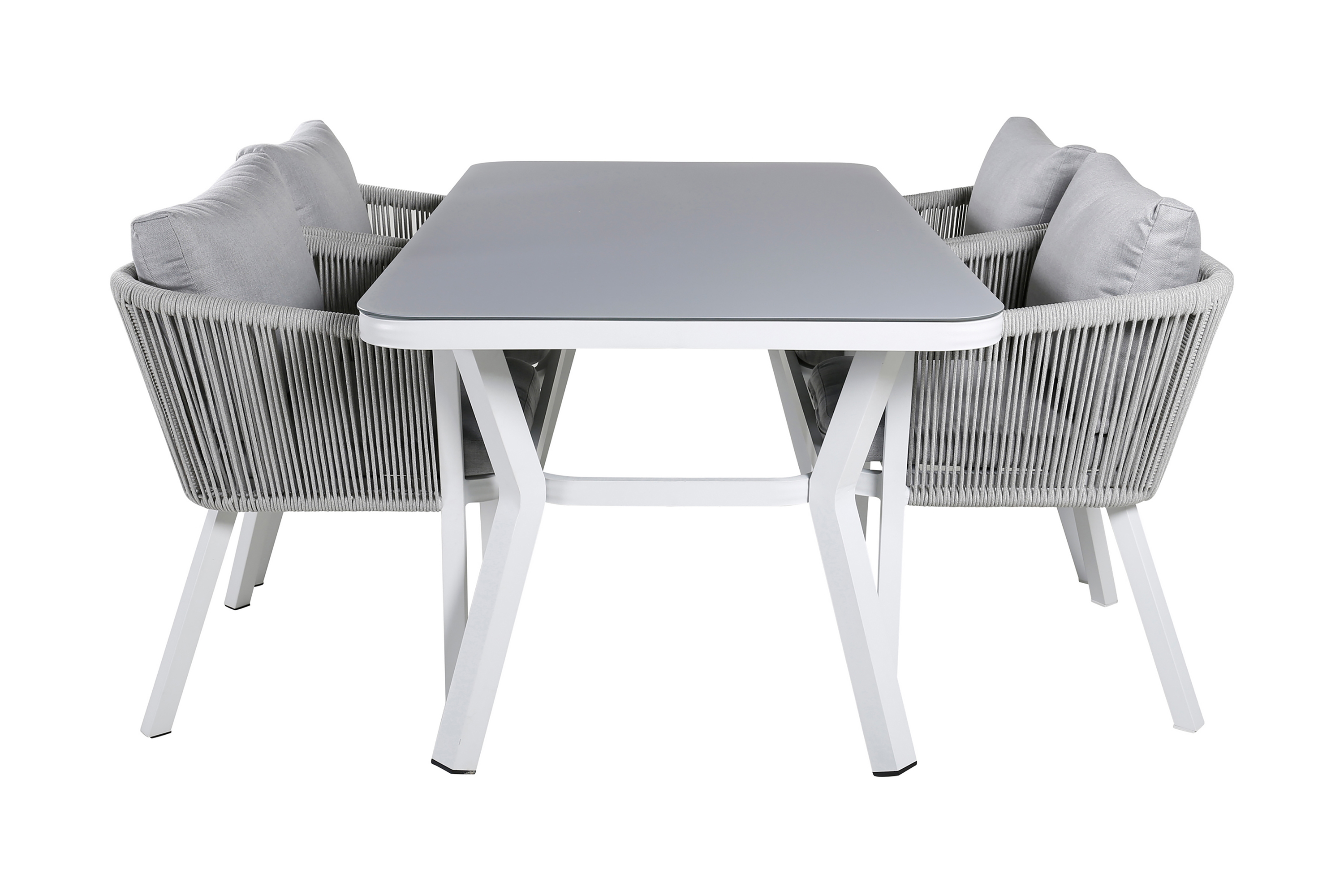 Virya Matgrupp Utomhus 160cm 4 Matstolar Svart/Natur