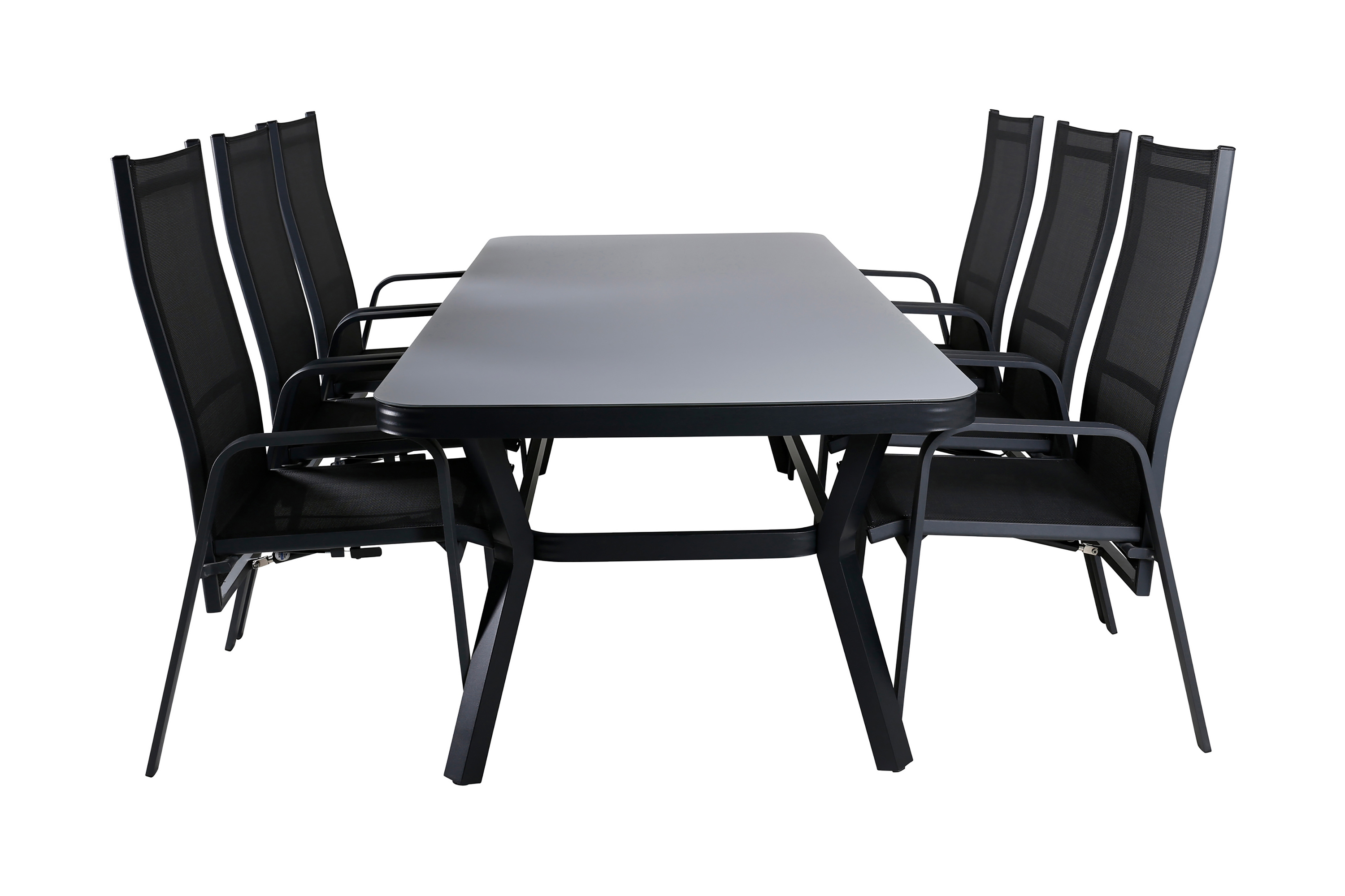 Virya Matgrupp Utomhus 200cm 6 Copacabana Reclinerstolar Brun/Vit