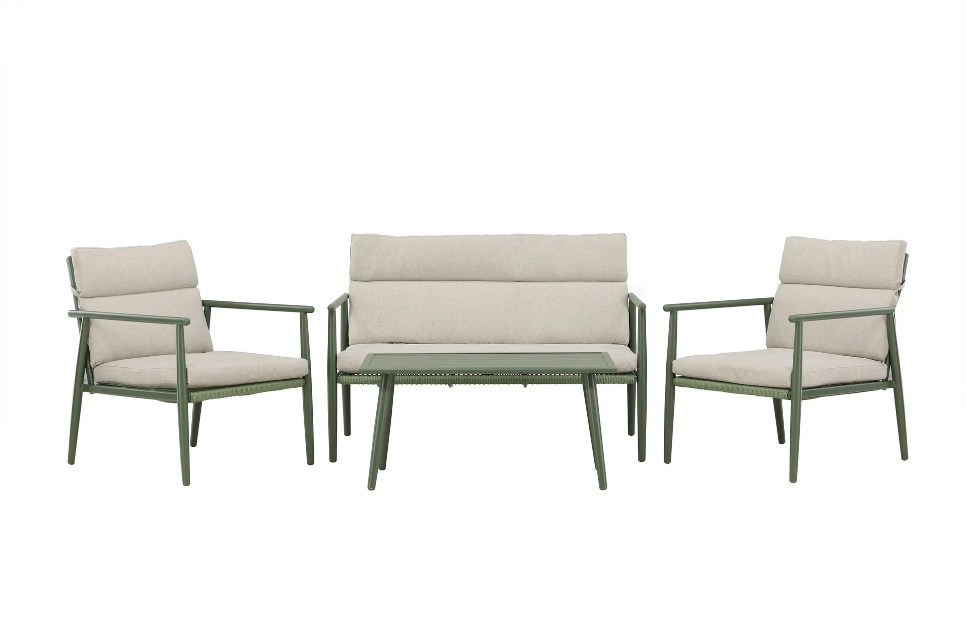 Mazzaro Soffgrupp Utomhus 4-sits - Grön/Beige