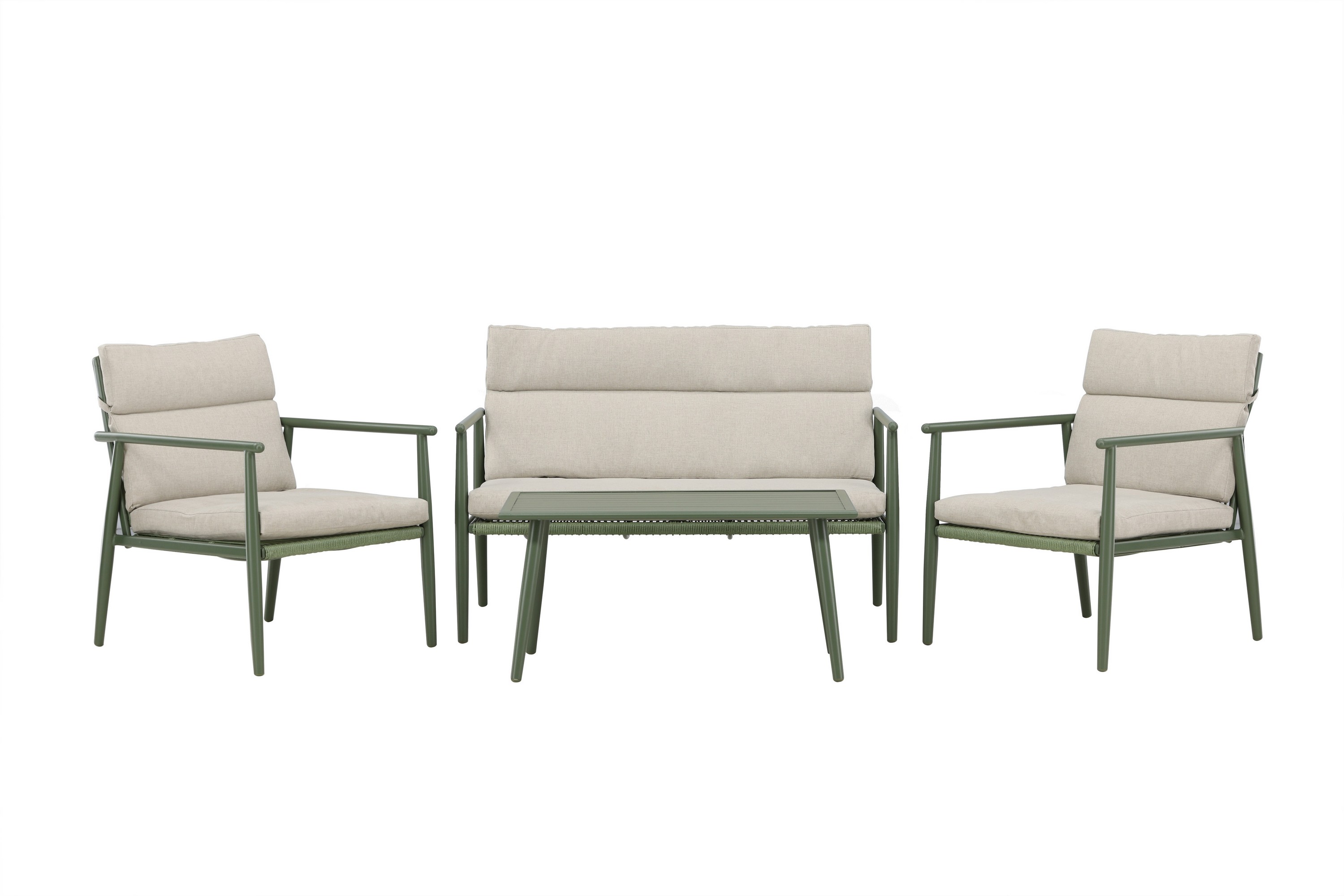 Mazzaro Soffgrupp Utomhus 4-sits Grön/Beige