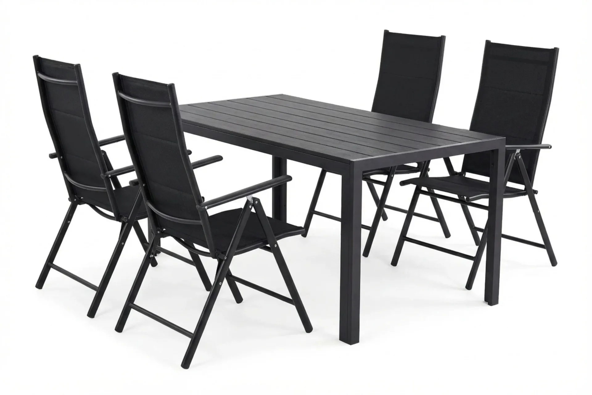 Siri Matgrupp utomhus 150 cm med 4 Maggie Vadderad F&auml;llbar Positionsstol -