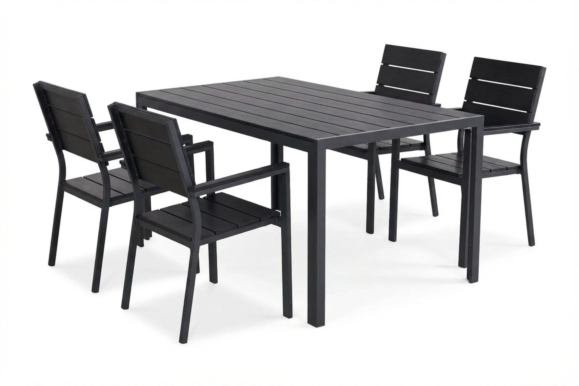 Siri Matgrupp utomhus 150 cm med 4 Tunis Aintwood Stolar -