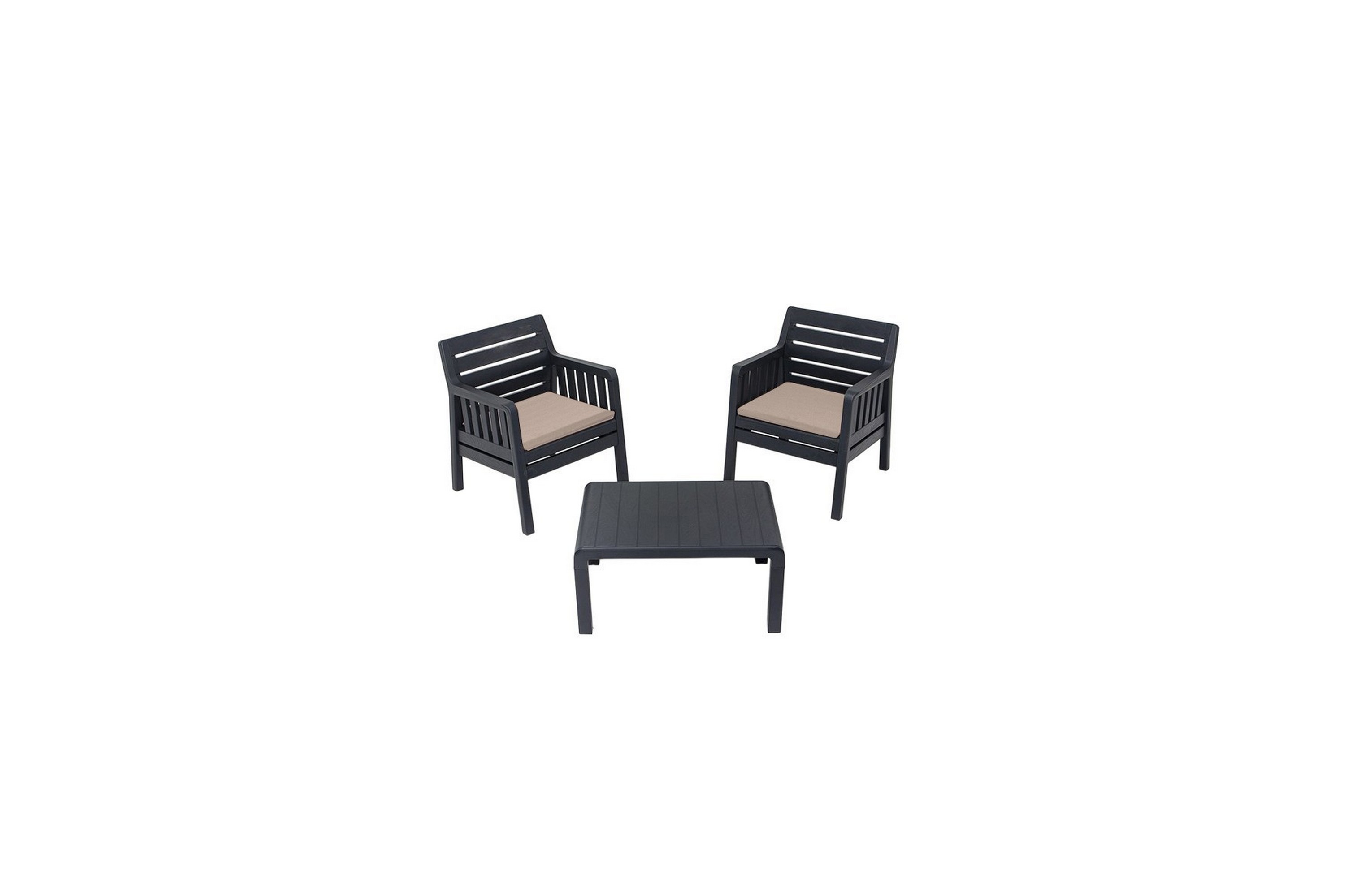 Soffgrupp Utomhus Hazim 2-sits Svart