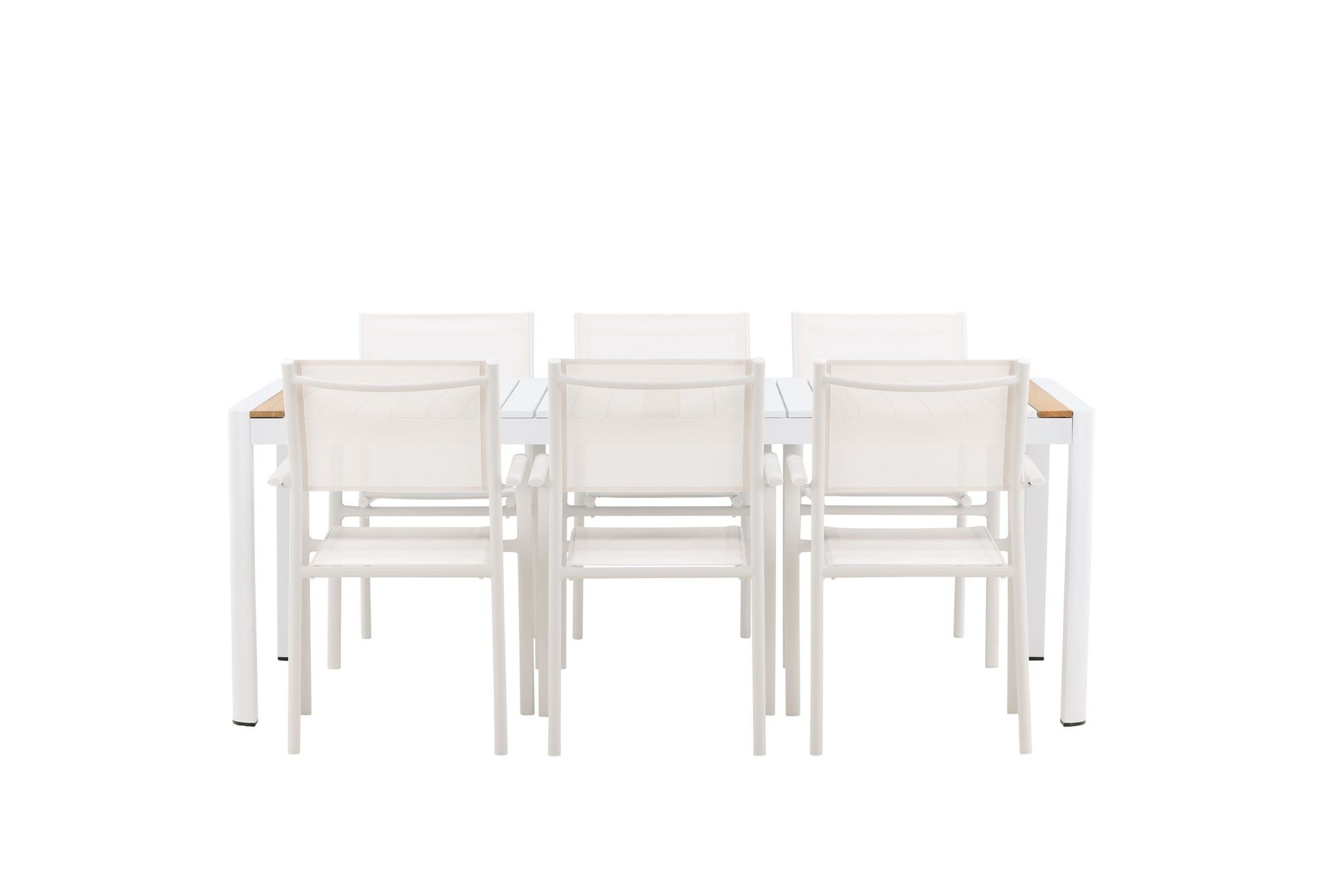 Togo Matgrupp Utomhus 200 cm Rektangul&auml;r med 6 Santorini Utestolar - Natur