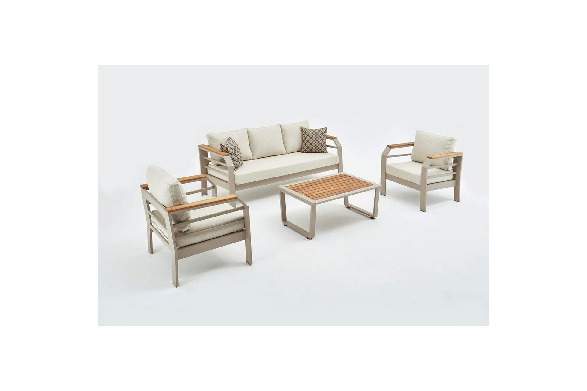 Trädgårdsloungeset Sudassento Beige - Beige
