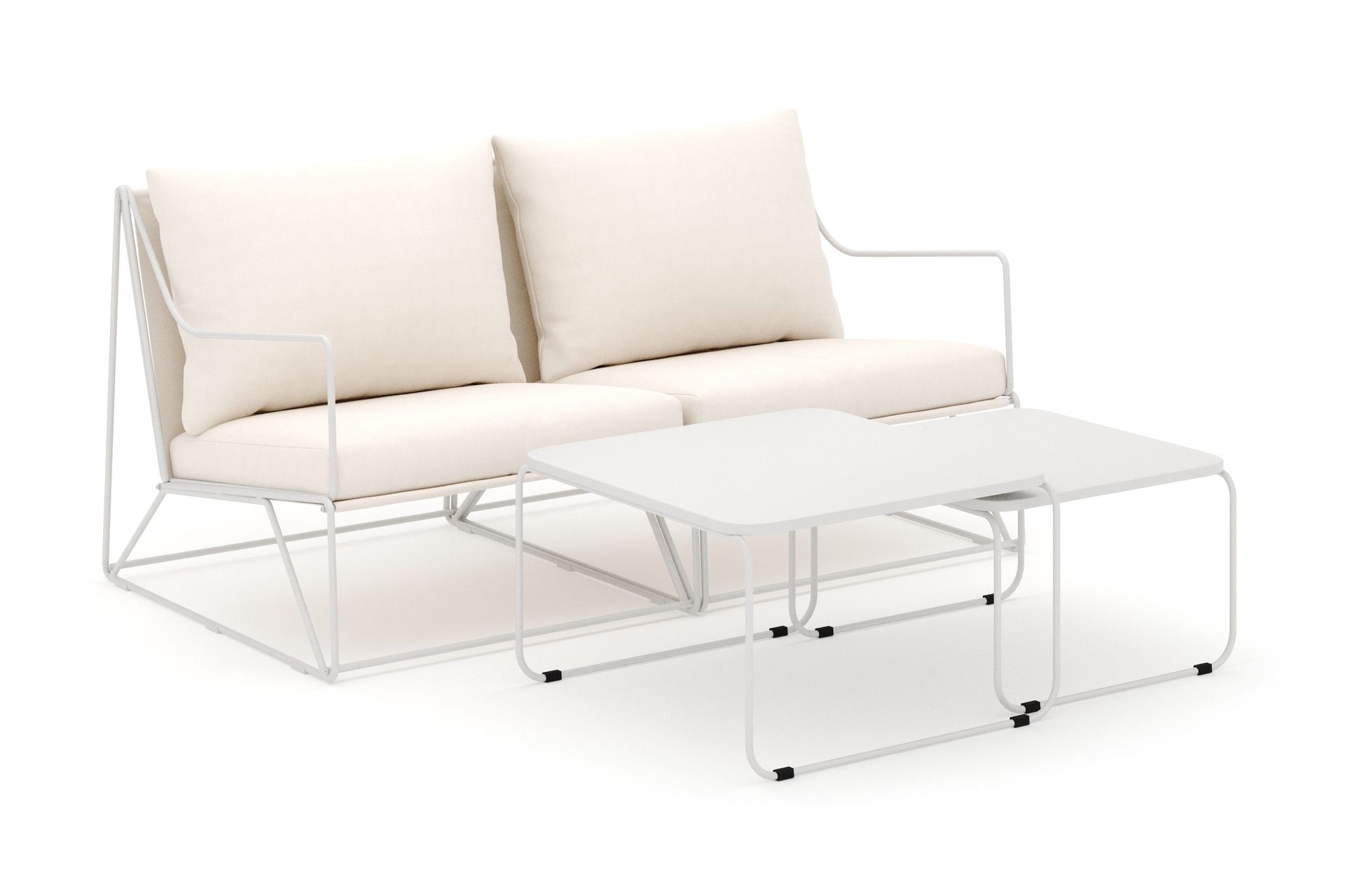 Usteryd 2 sits Loungesoffa med satsbord - Beige