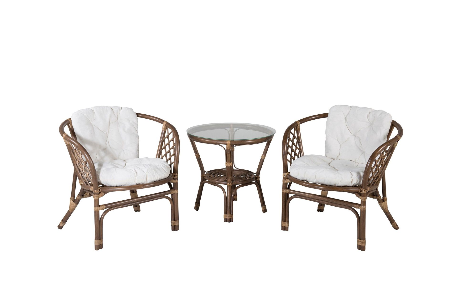 Wera Balkonggrupp 2-sits - Brun/Vit