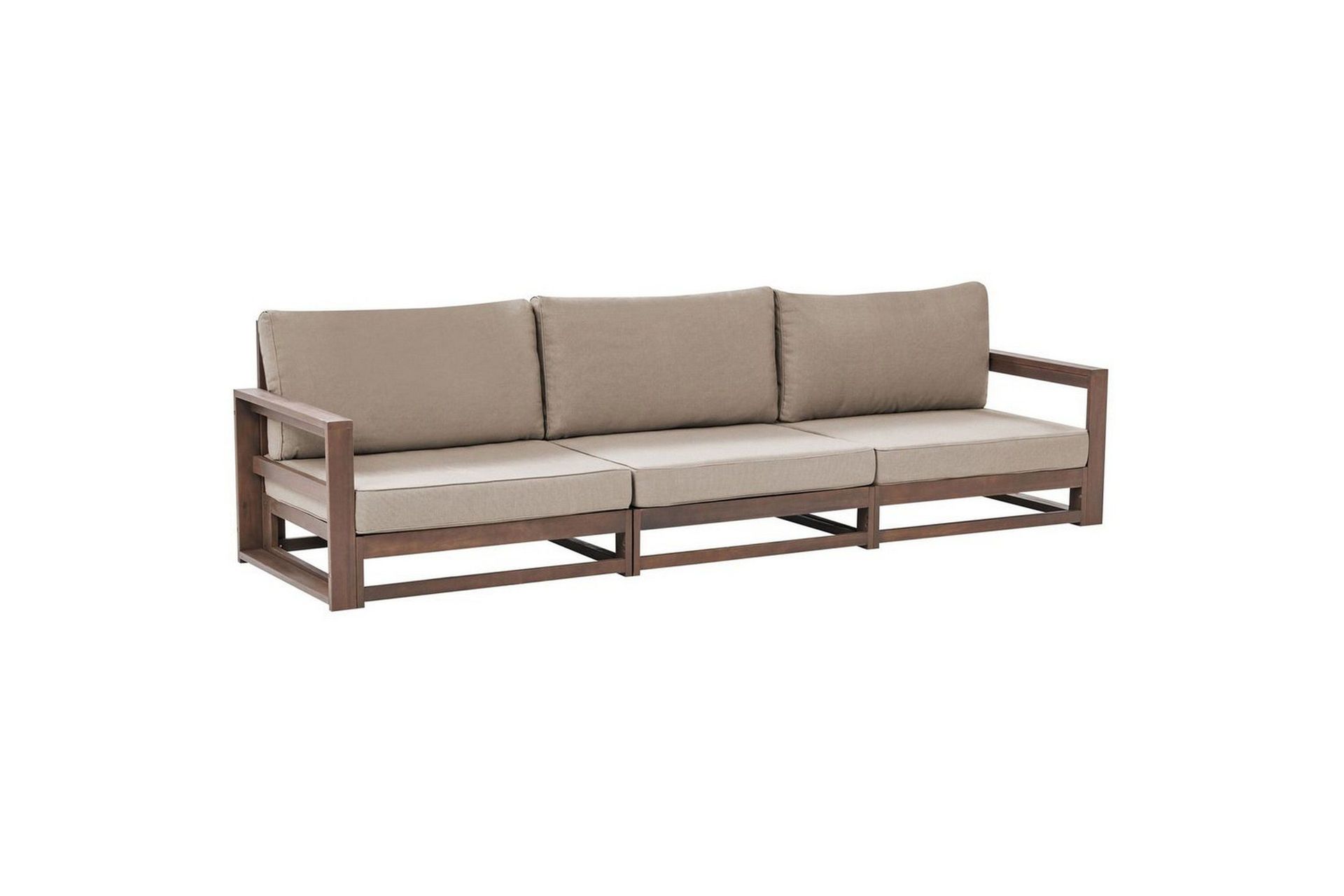 3-sitssoffa Timor Mörkt trä/grått/beige, Ja