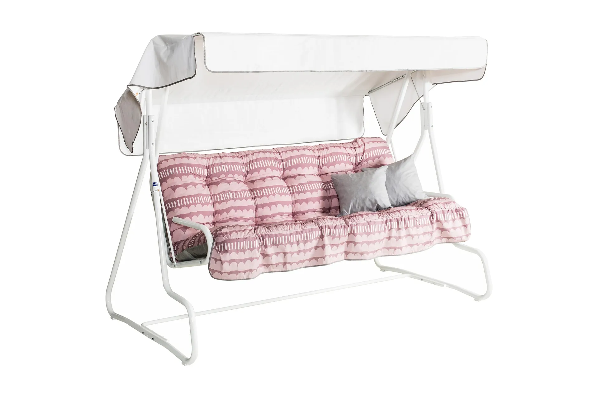 De Luxe 3- pers. hammock, 84B - Vit/Rosa