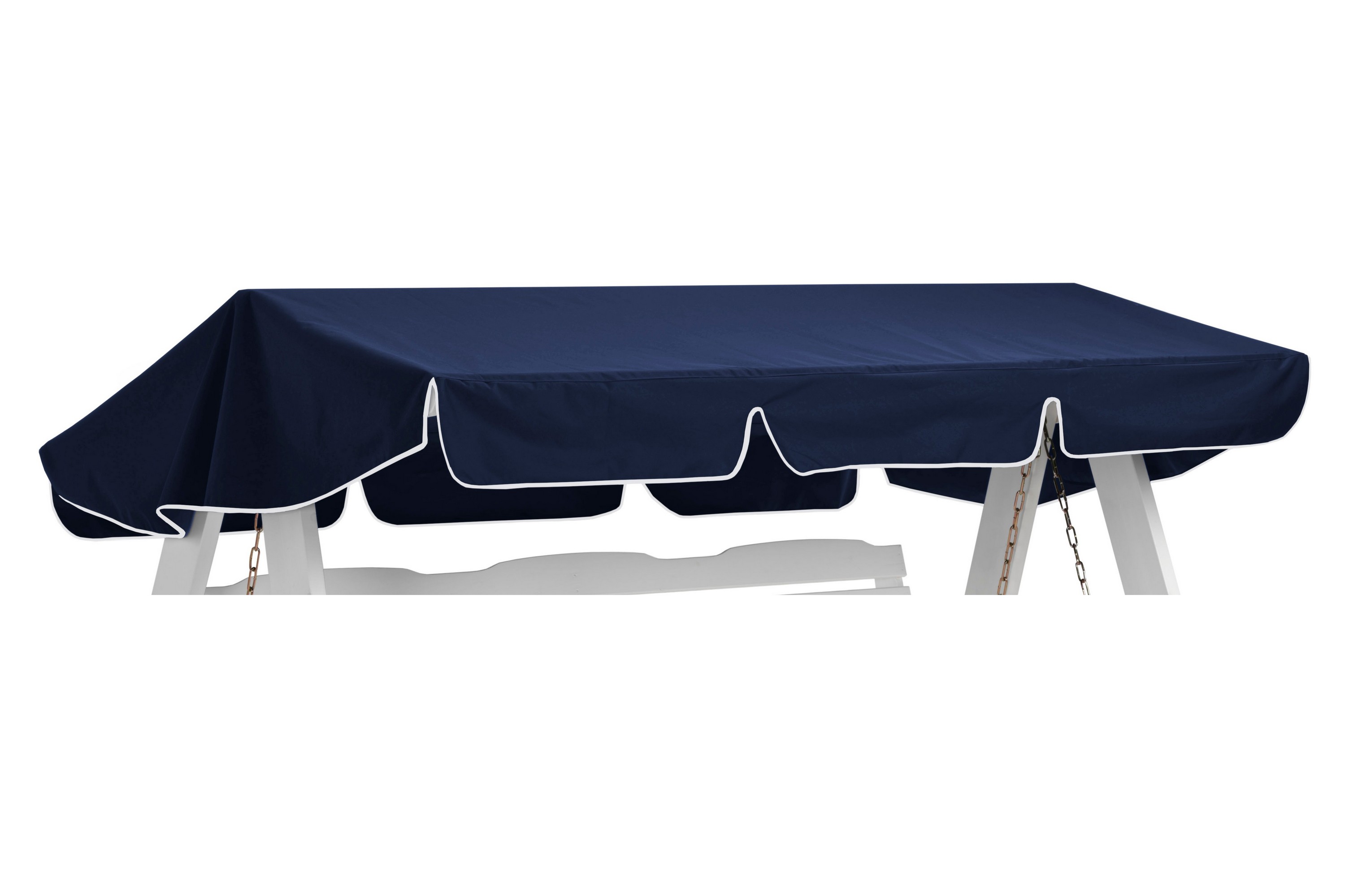 Hammocktak Blåmed vit kant BlåVit