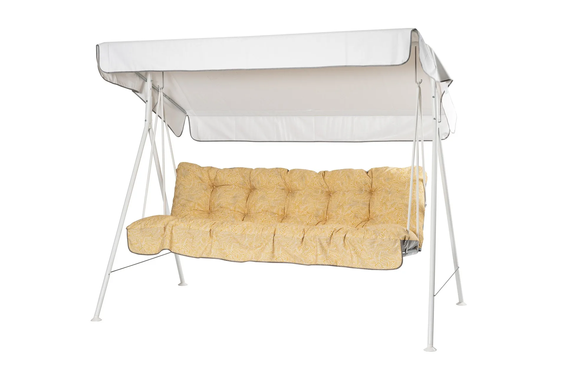 Riviera Komplett Hammock 190 cm - Vit/Gul