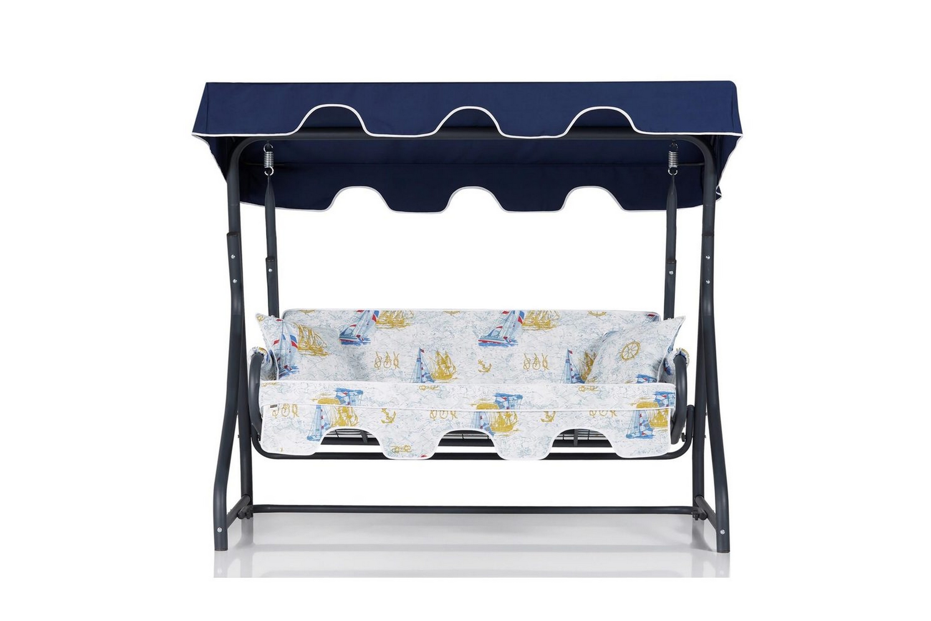 trädgårds trippel gungstol colomieuan blå / vit - multifärgad