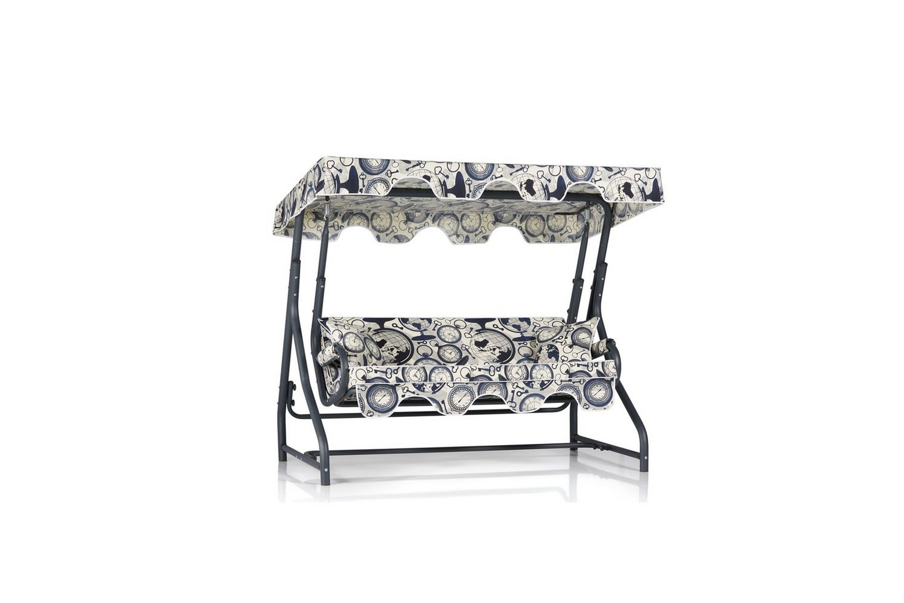 trädgårds trippel gungstol colomieuan svart / grädde - svart / grädde