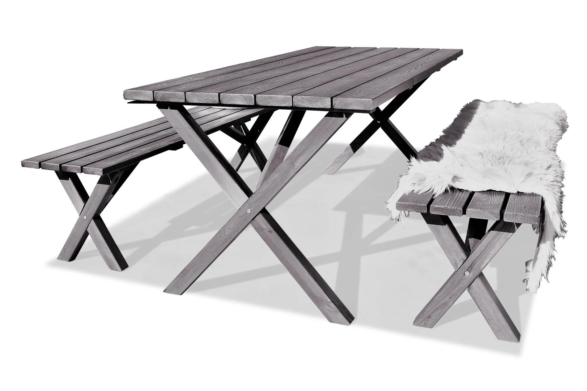 Matgrupp Utomhus Scottsdale Fasta 190 + 6 Kungshamn Stol Shabby Chic - KWA