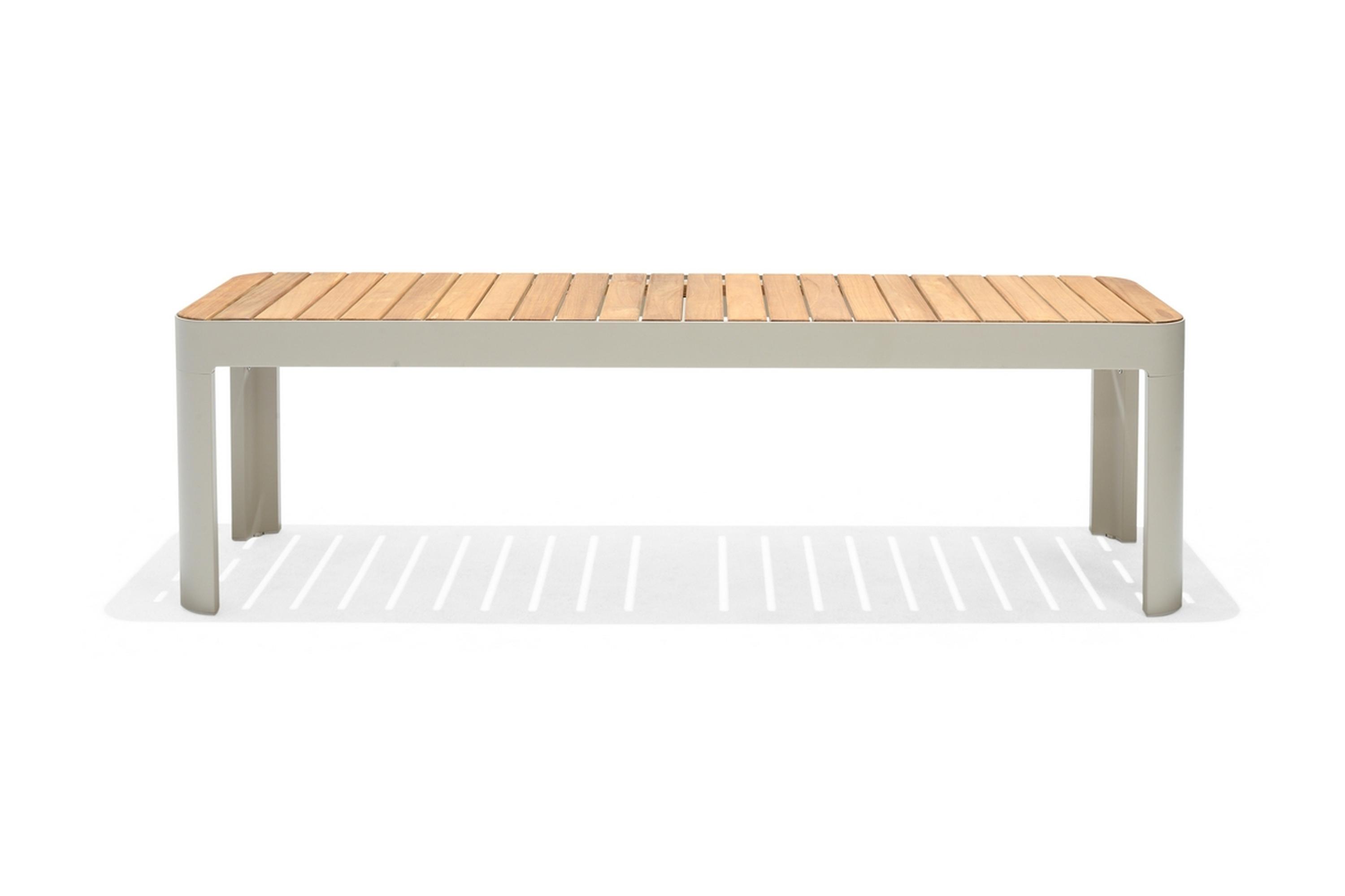 Utebänk Portals 143 cm Vit/trä