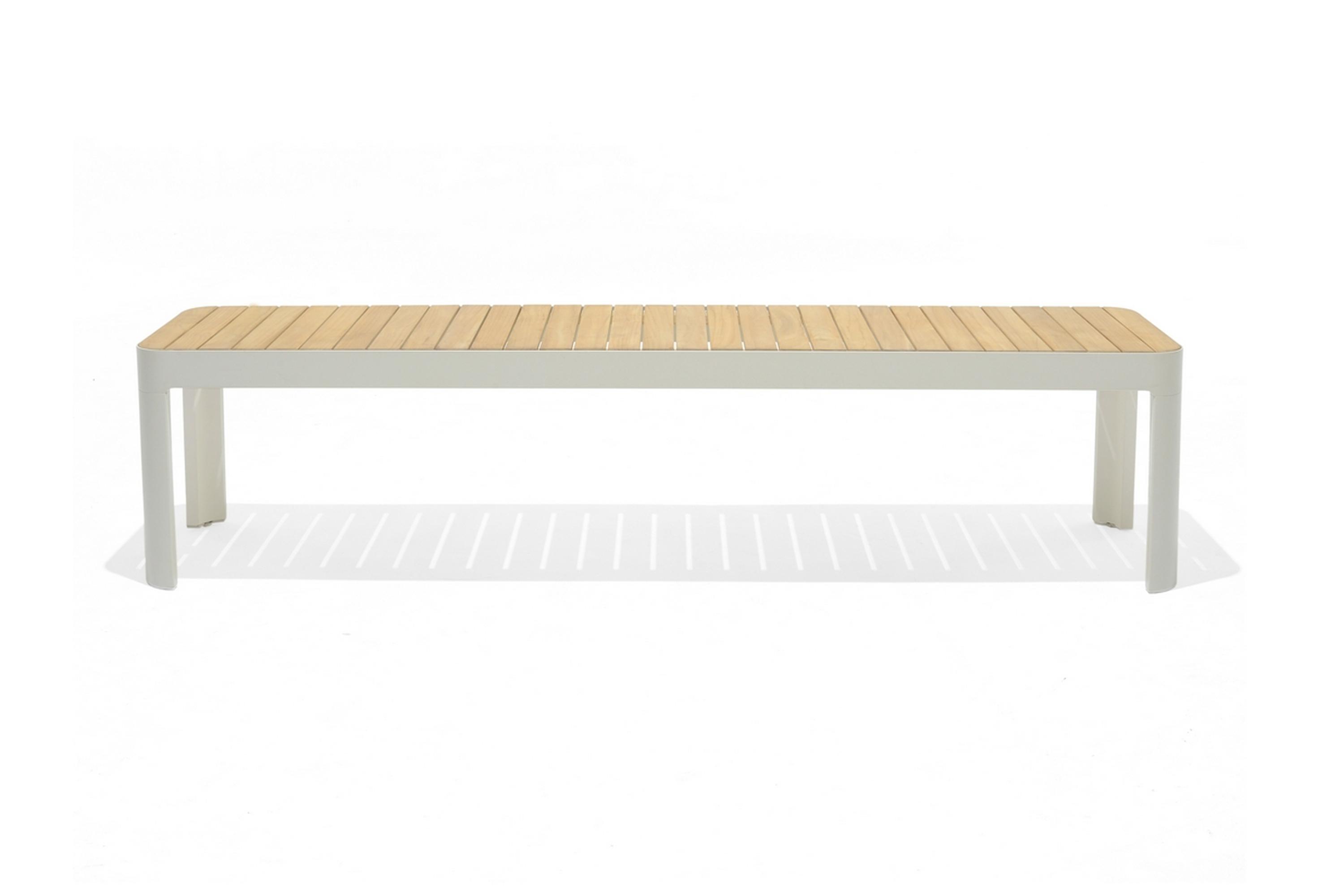 Utebänk Portals 182 cm Vit/trä