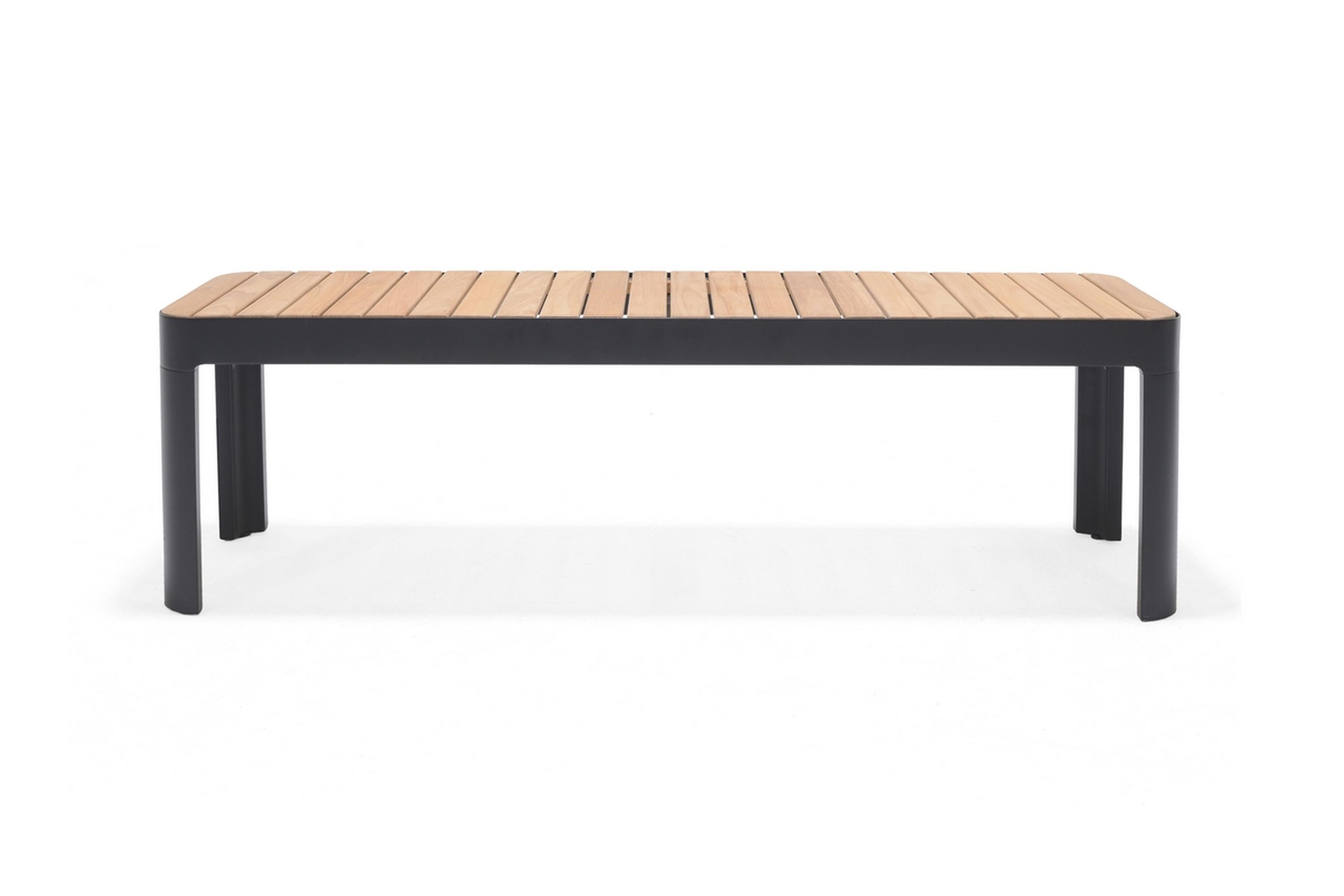 Utebänk Portals 143 cm Svart/Trä