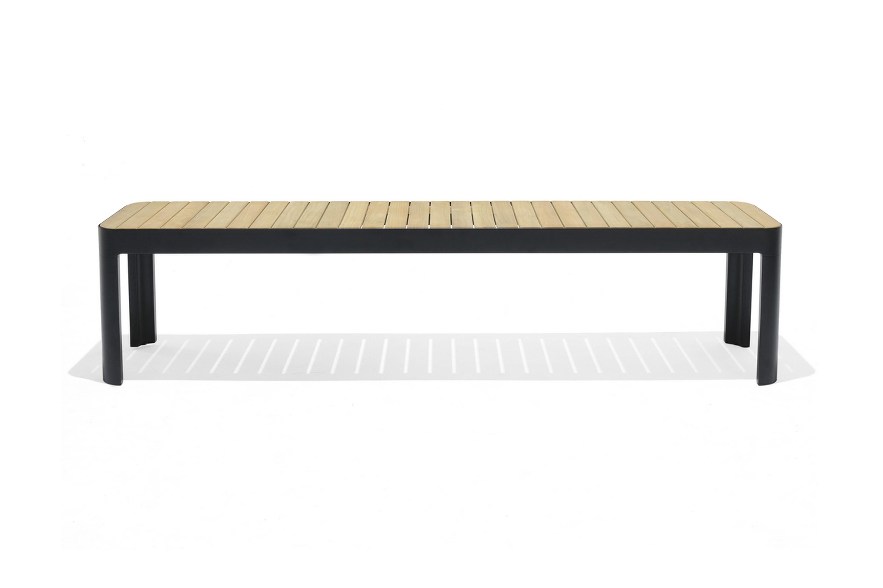 Utebänk Portals 182 cm Svart/Trä