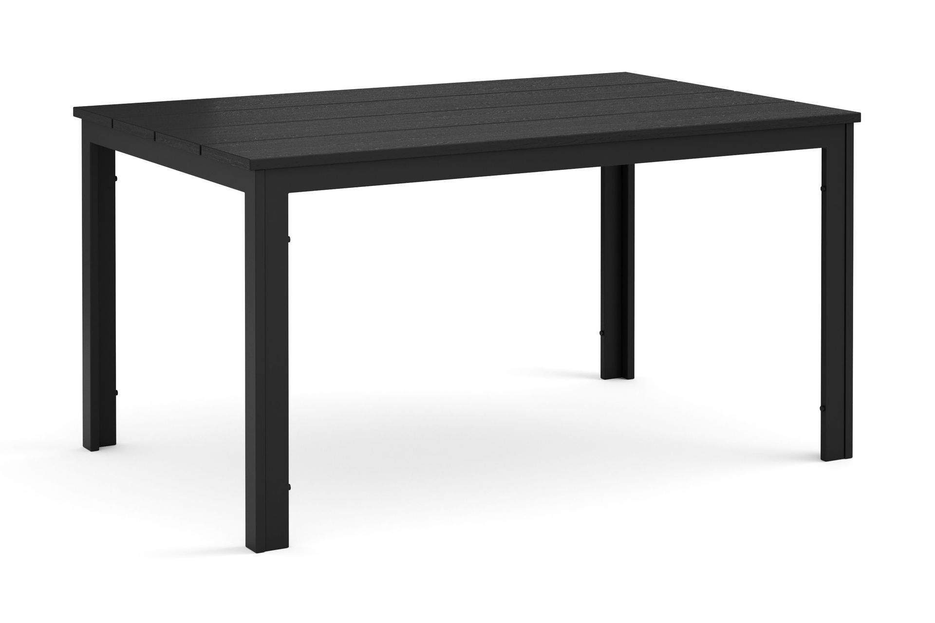 Tunis Rektangulärt Matbord utomhus 140x90 cm i plast och metall - Svart