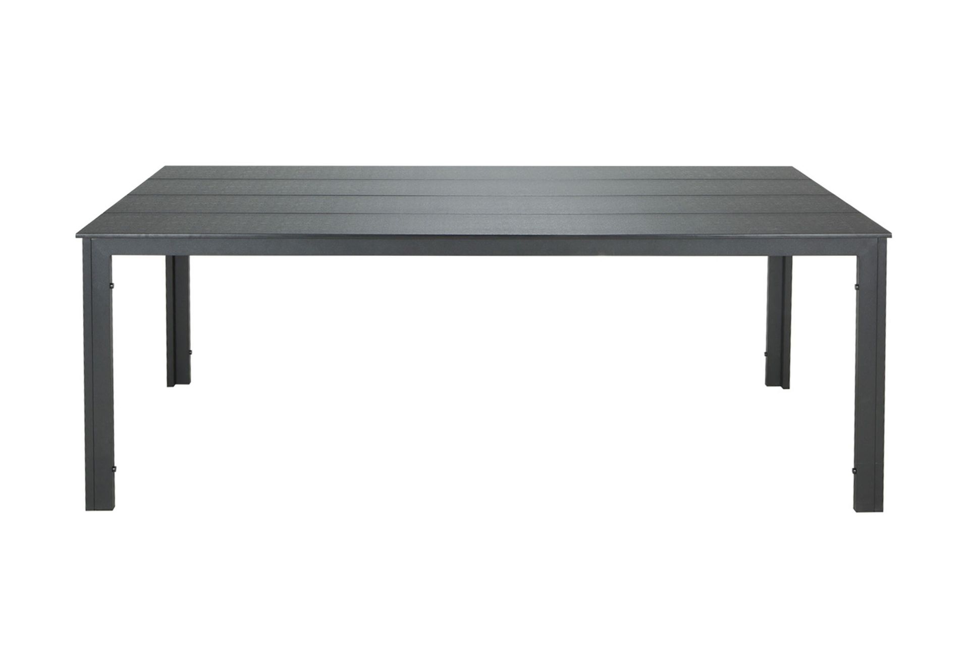 Tunis Stort Rektangulärt Matbord utomhus 205x90 cm i metall och plast - Svart