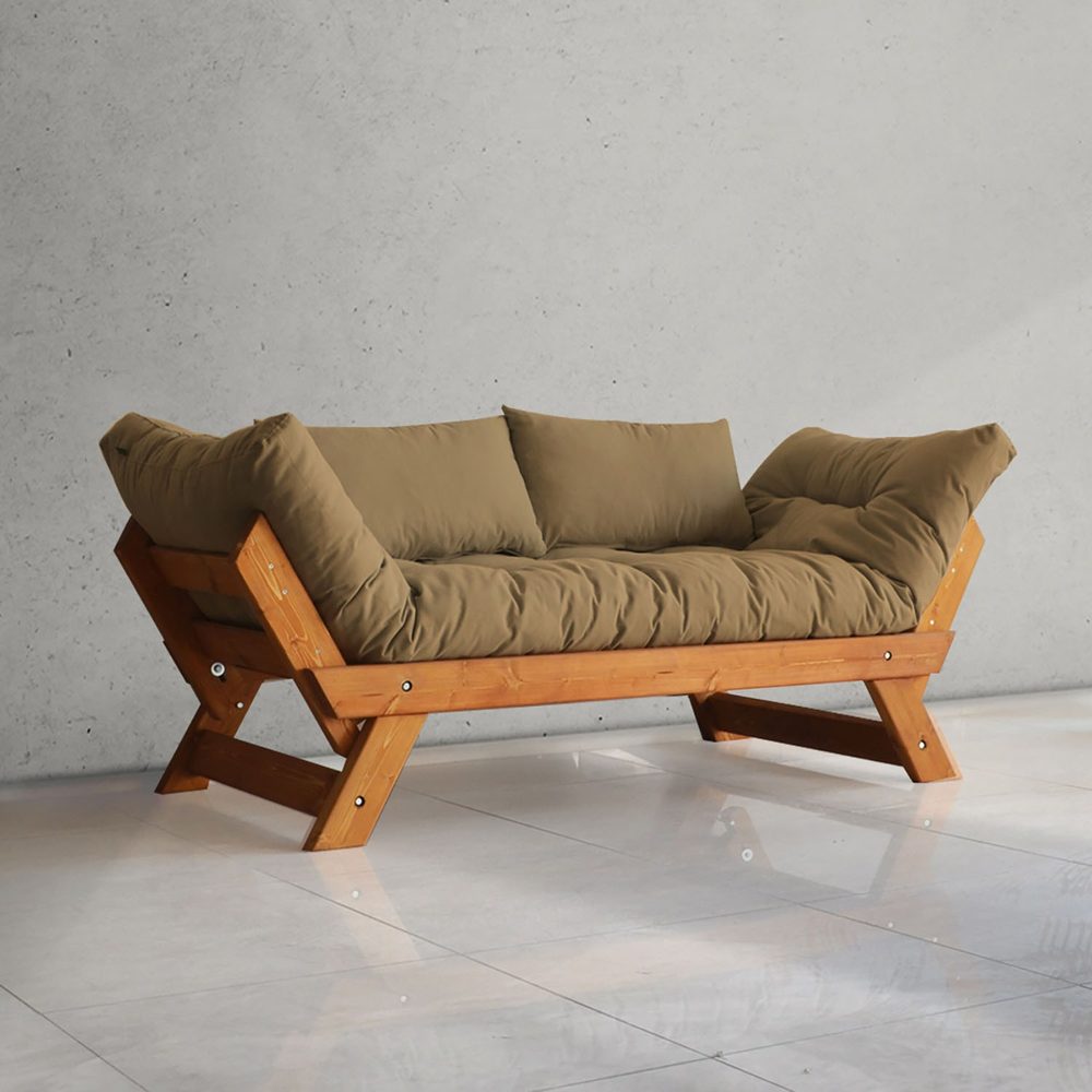 zylar 2-sits bäddsoffa - brun