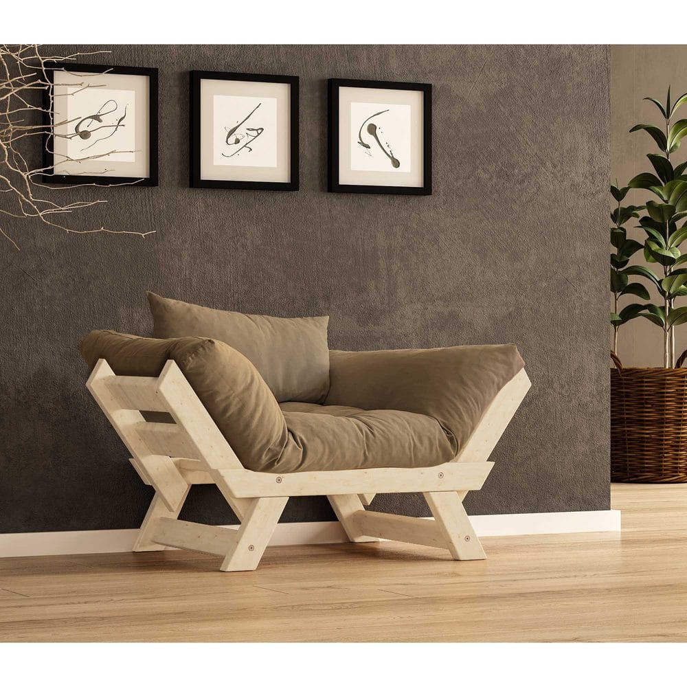 Zylar 2-sits B&auml;ddsoffa - M&ouml;rkbrun/Natur