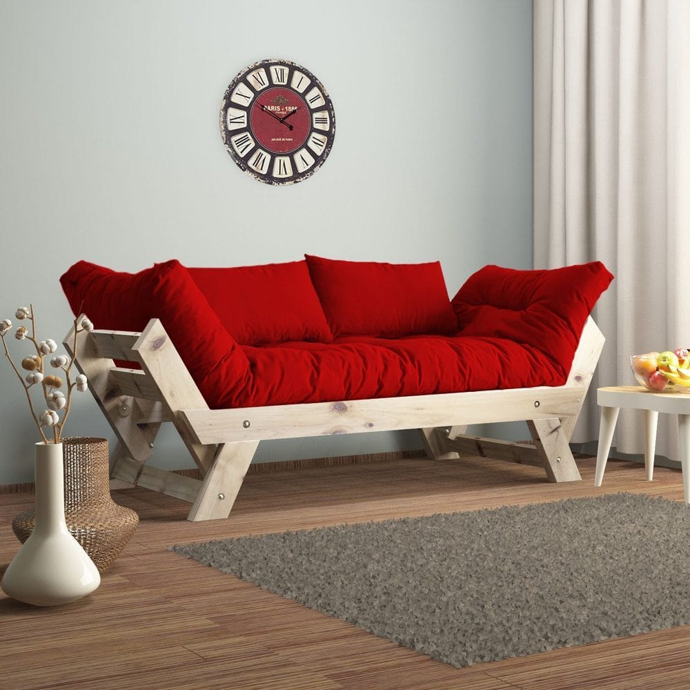 Zylar 2-sits Bäddsoffa - Röd