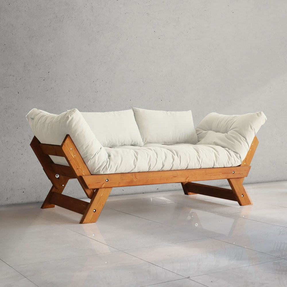 zylar 2-sits bäddsoffa - vit