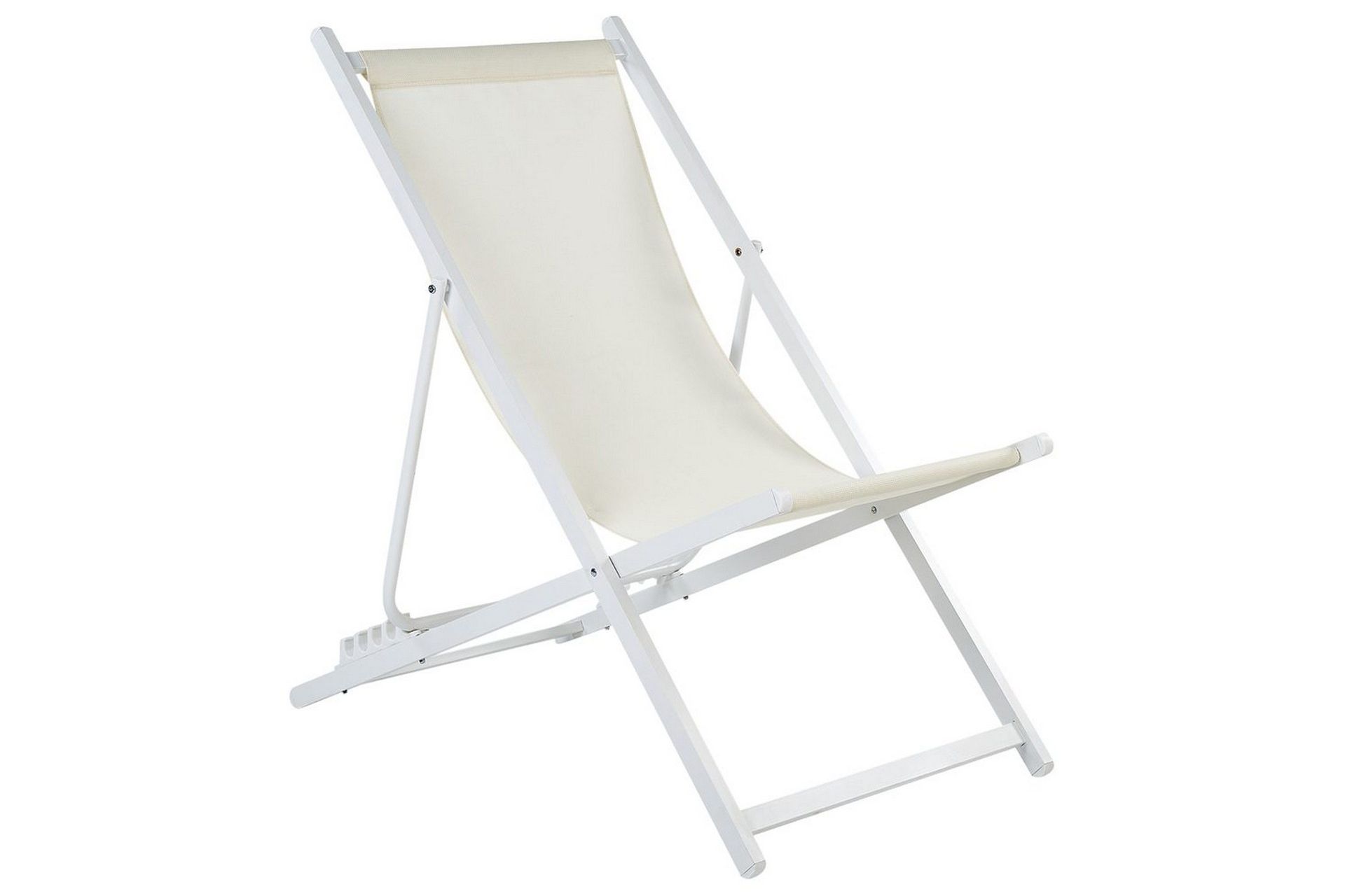 D&auml;ckstol hopf&auml;llbar Locri II - Beige, vit