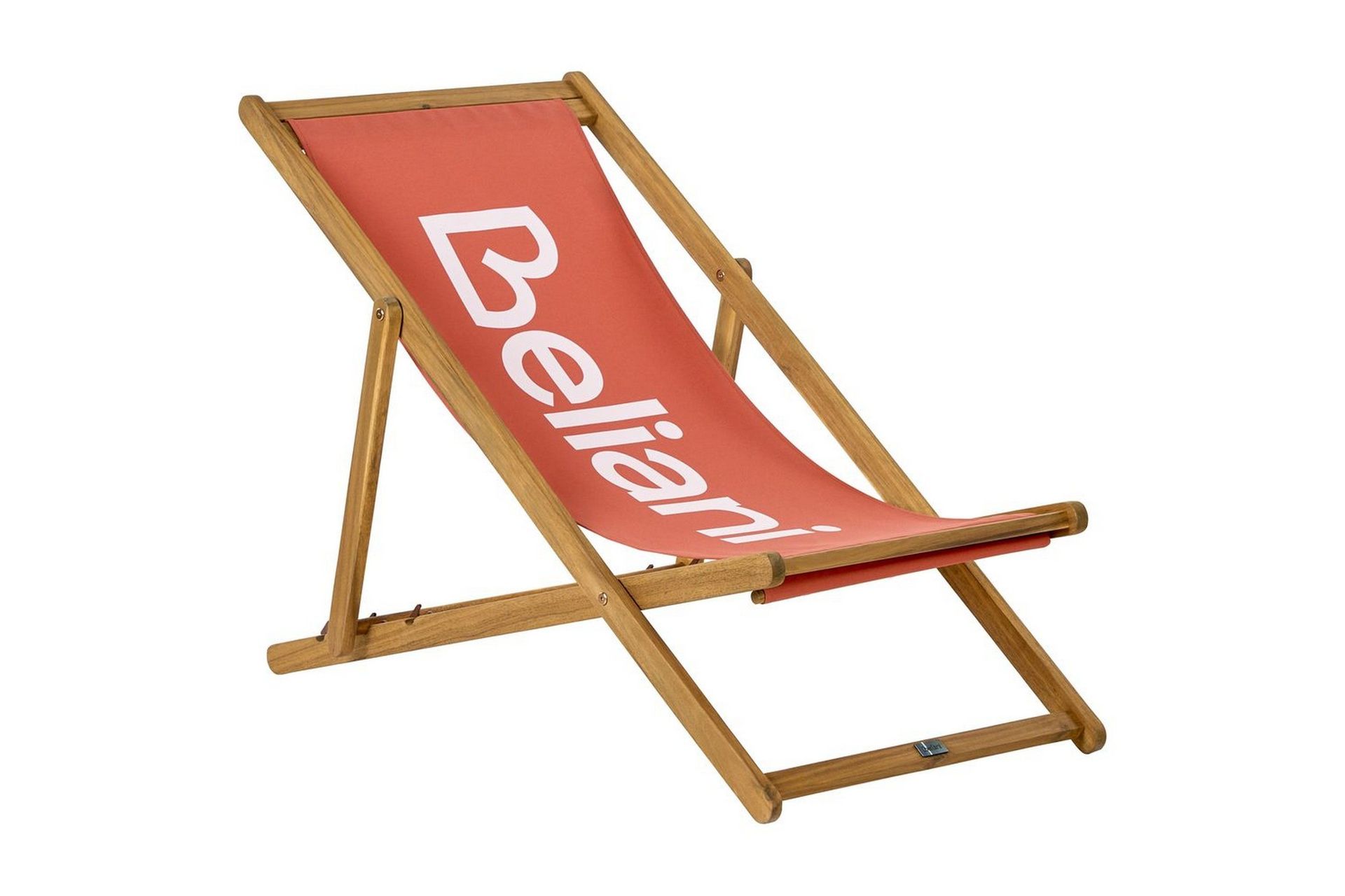 fällbar däckstol anzio - rött, ljust trä