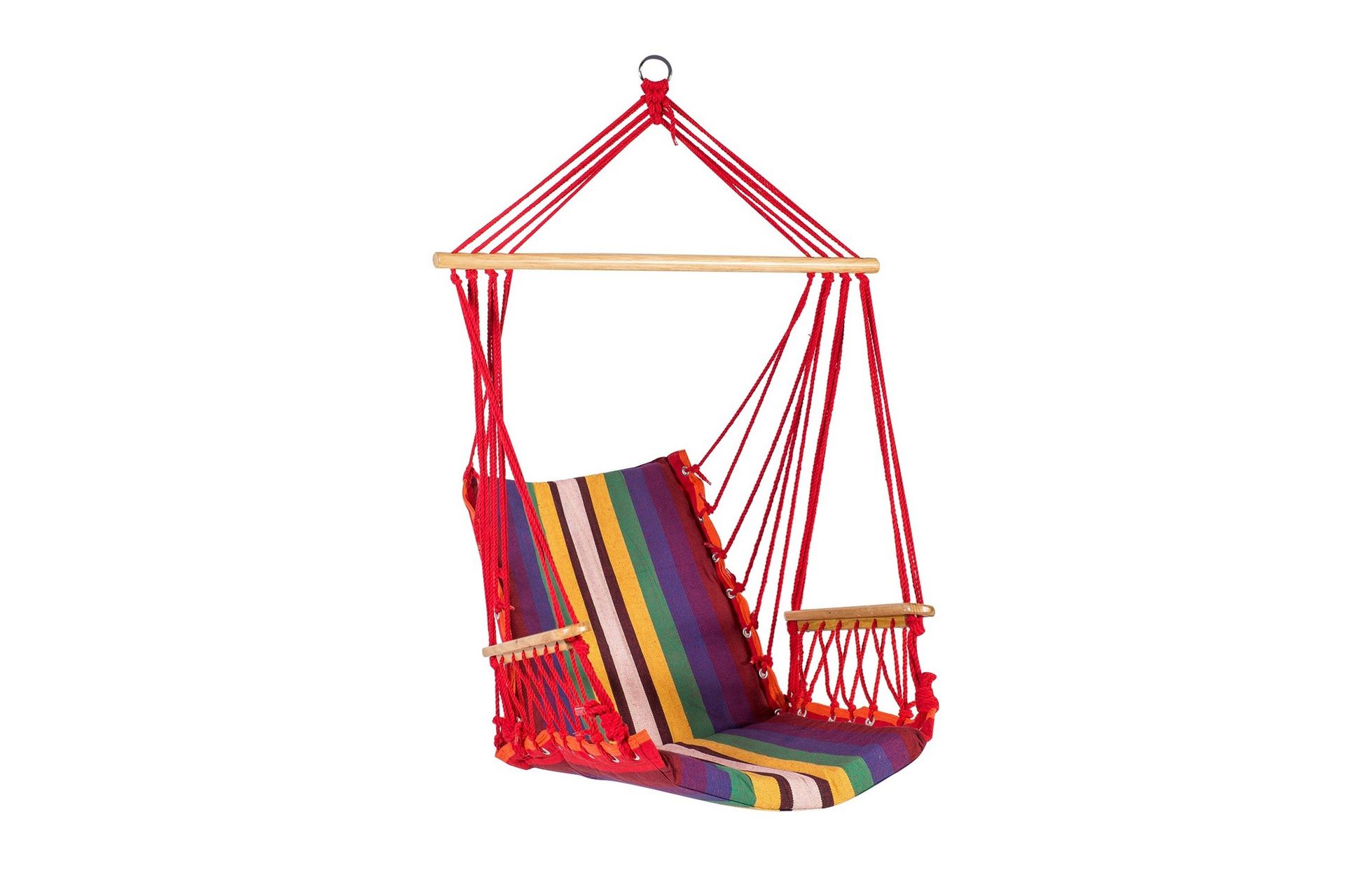 H&auml;ngstol Utomhus Hip med dynor - R&ouml;d/vit