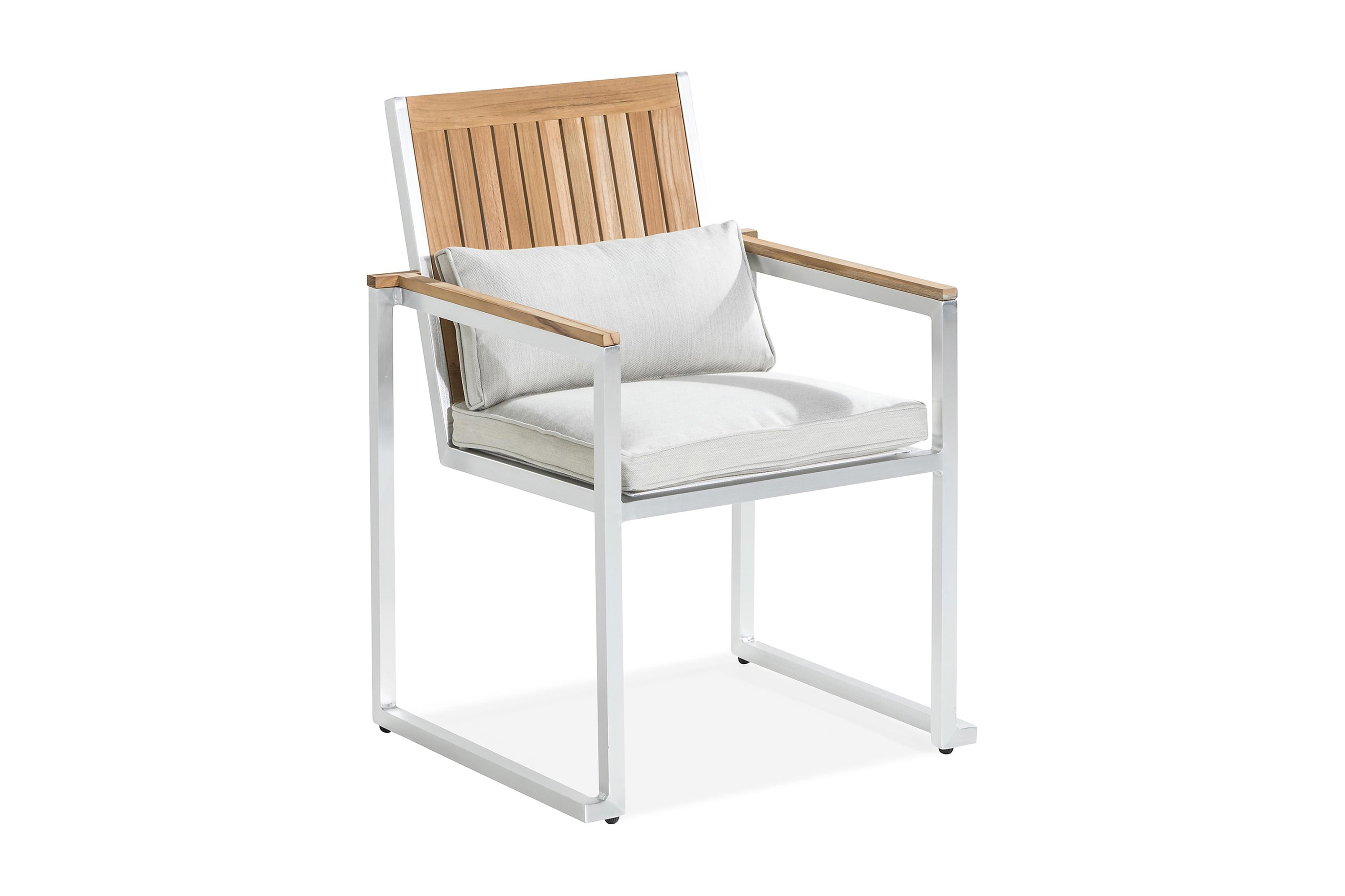Matstol Utomhus Båstad Teak/Borstad aluminium