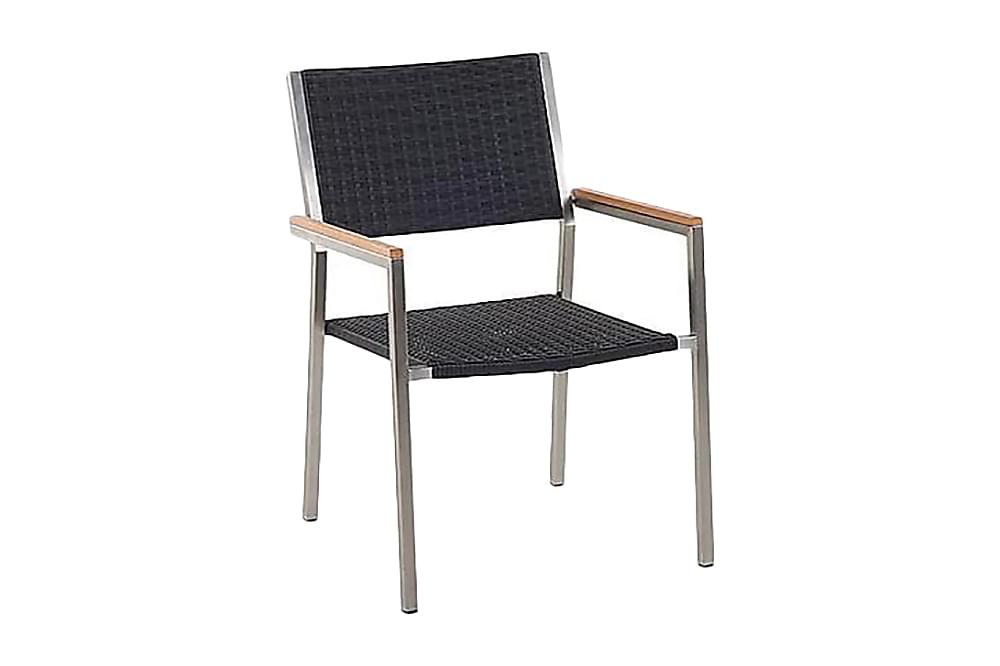 Utestol Bacoli 6-pack Svart
