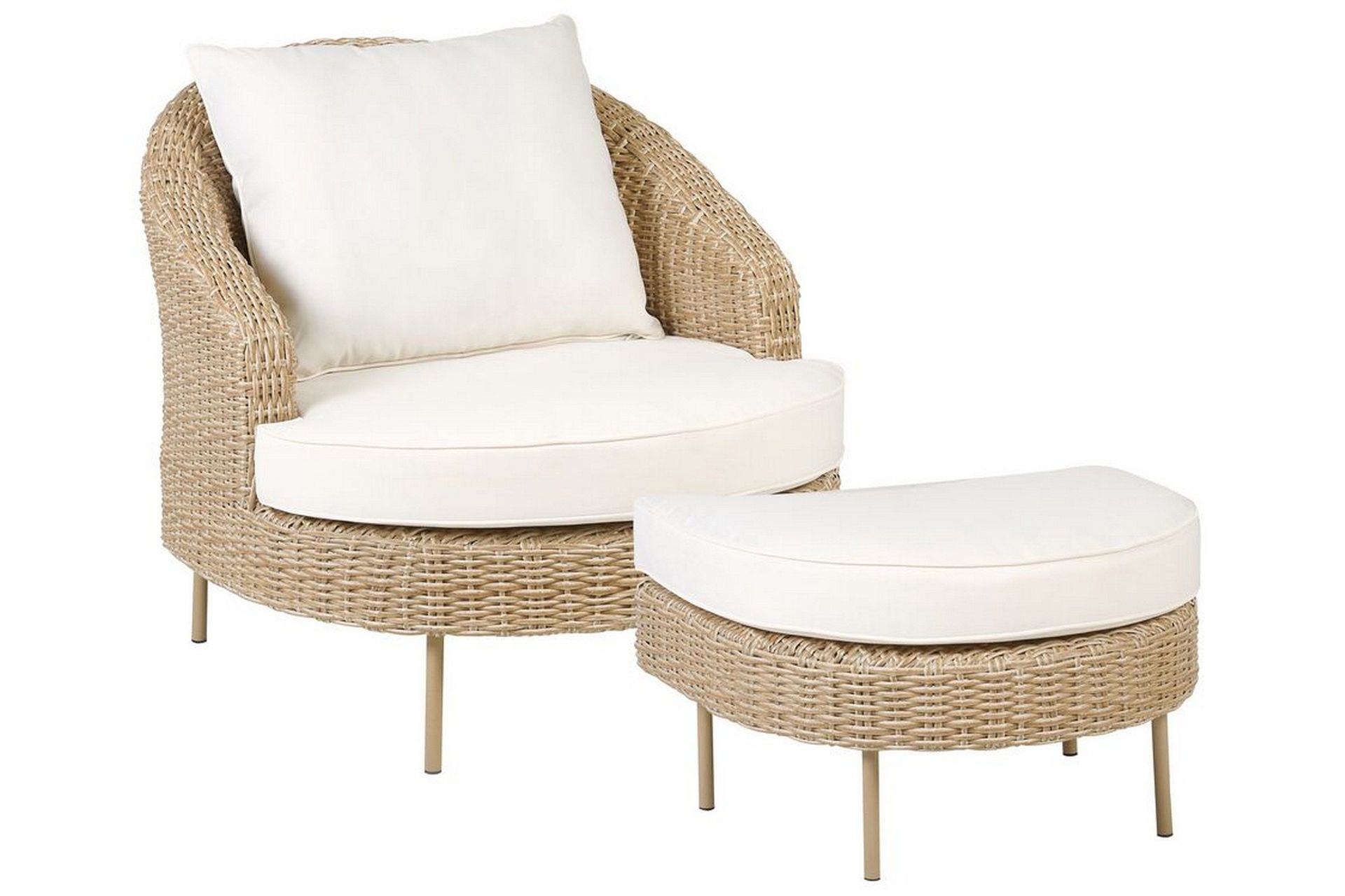 Napa Utefåtölj - Natural/Beige/Vit