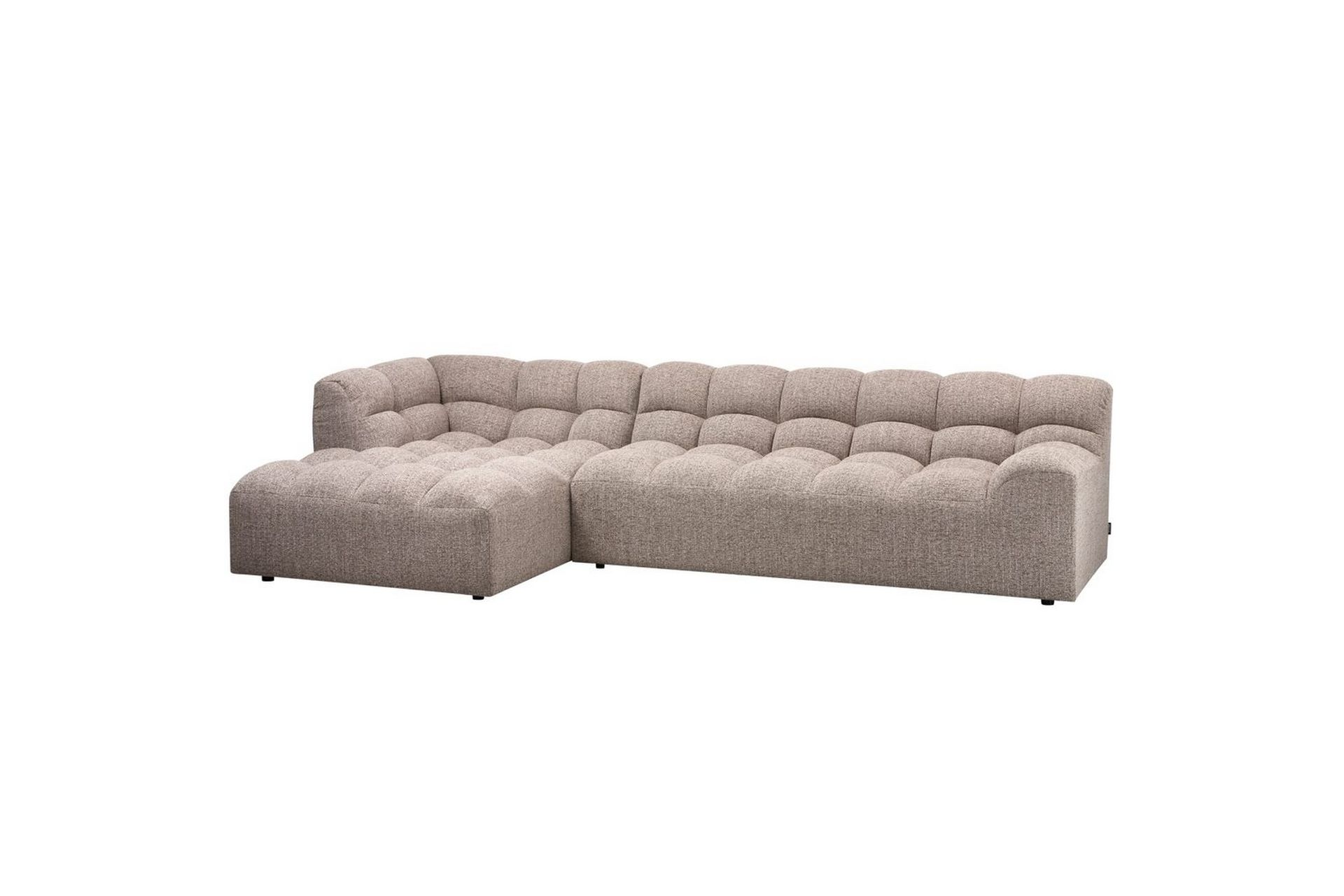 schäslong allure - vävd brun melange, vänster