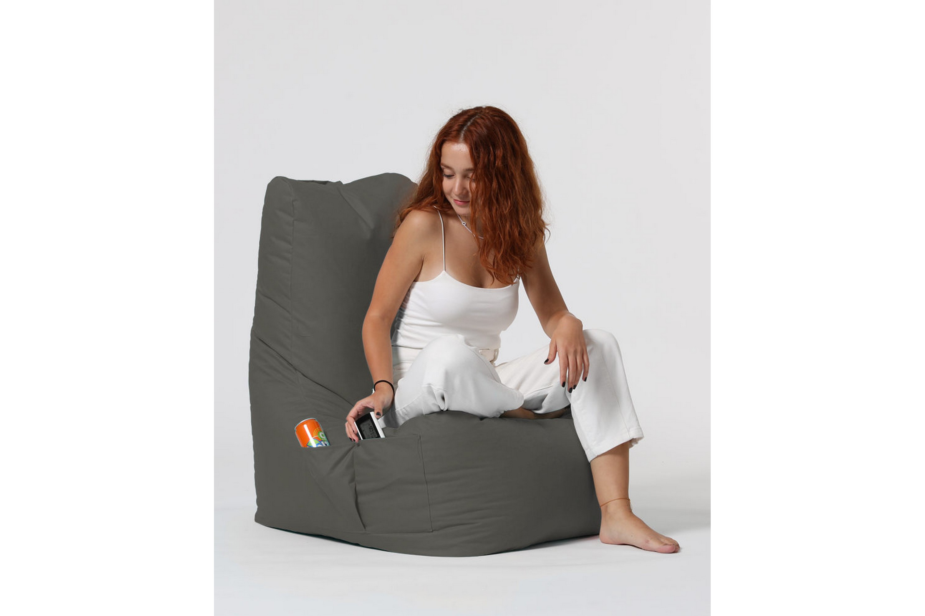 Sittsäck Utomhus Dimants 60 cm Grå