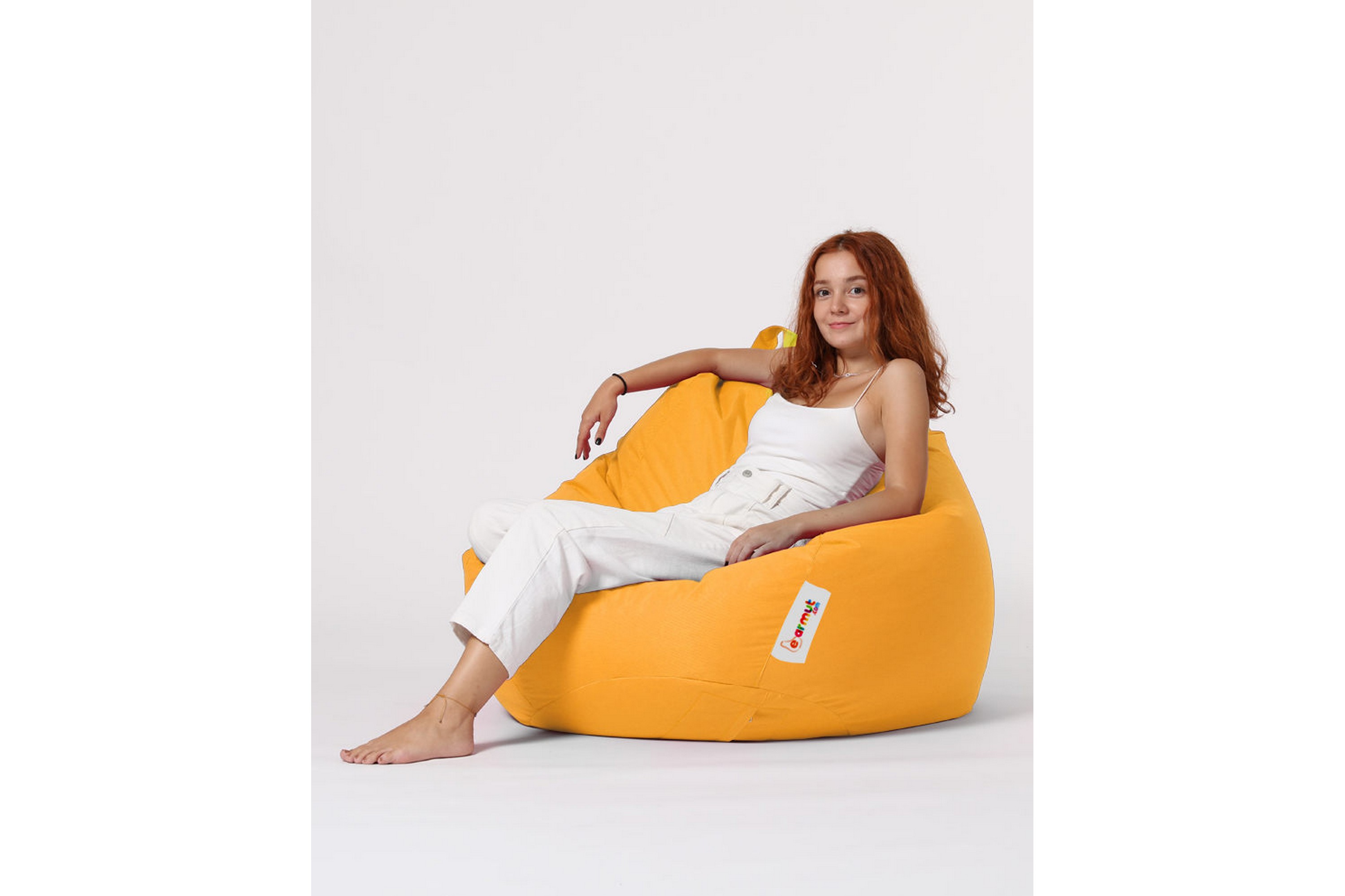 Sittsäck Utomhus Hunny 115 cm Gul